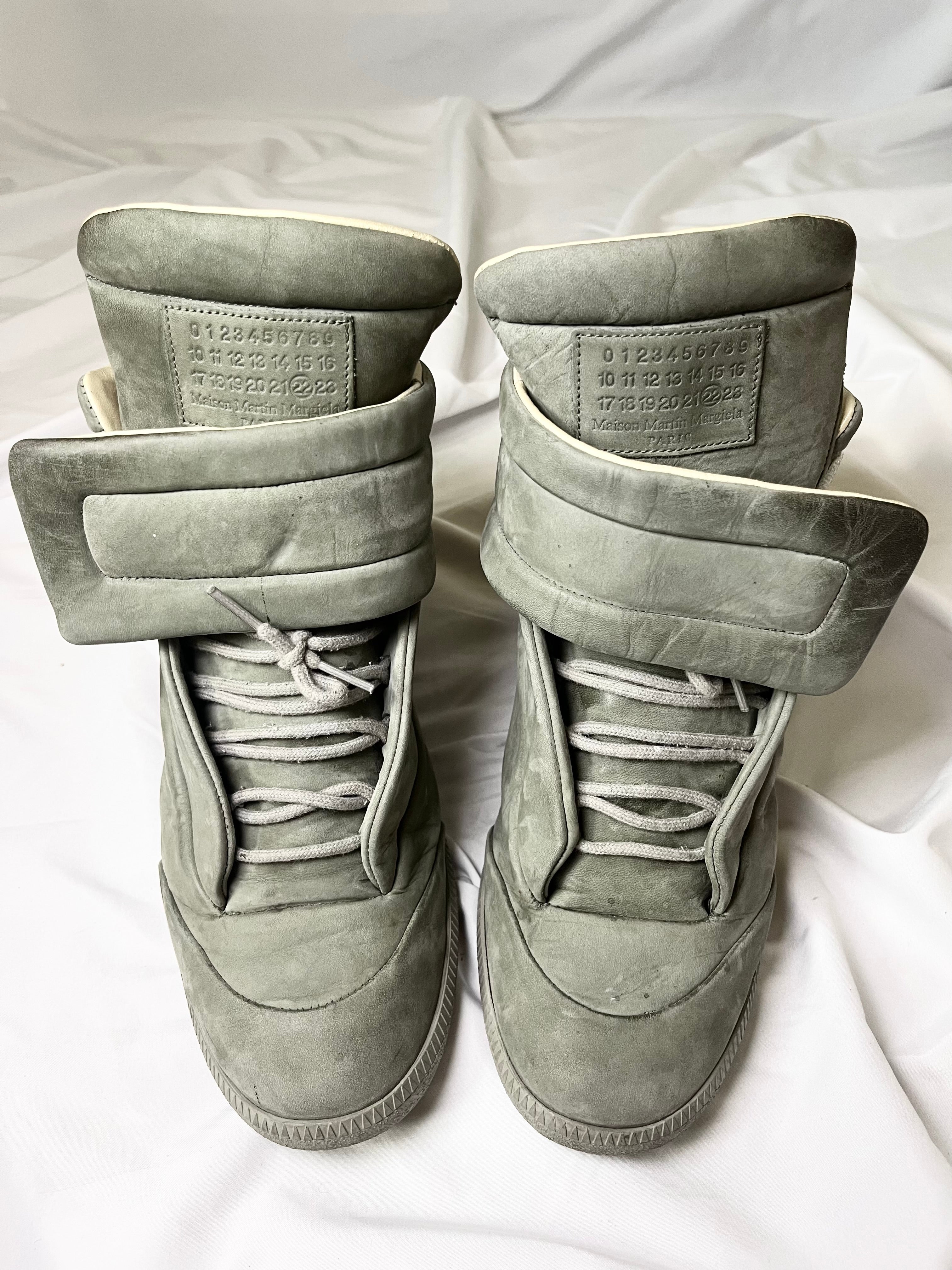 MAISON MARTIN MARGIELA  2012 FUTURE HIGH OLIVE GREEN SUEDE FIRST RELEASE