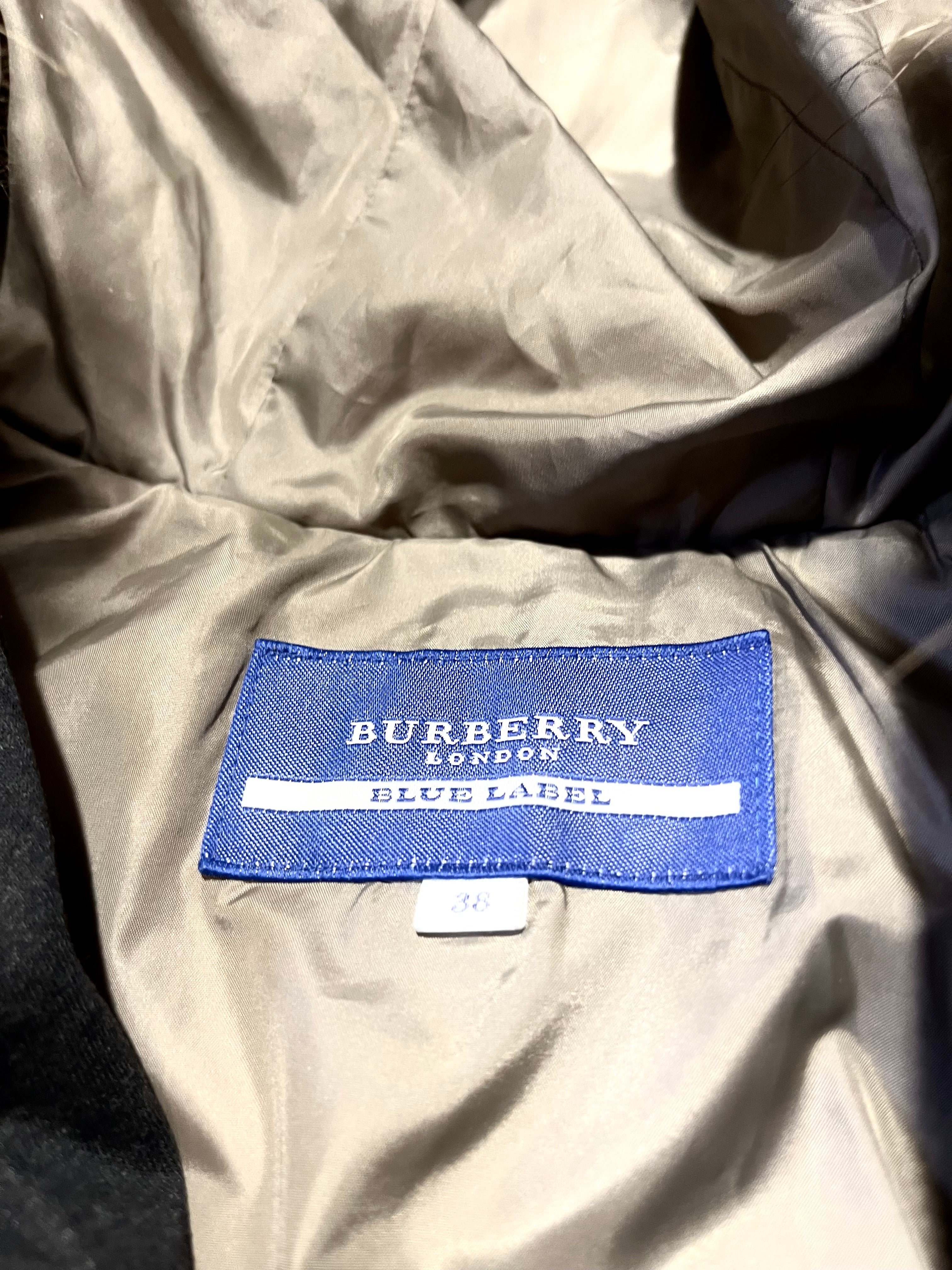 BURBERRY BLUE LABEL 2009 REAL FUR LEATHER DETAILS PUFFER DOWN JACKET