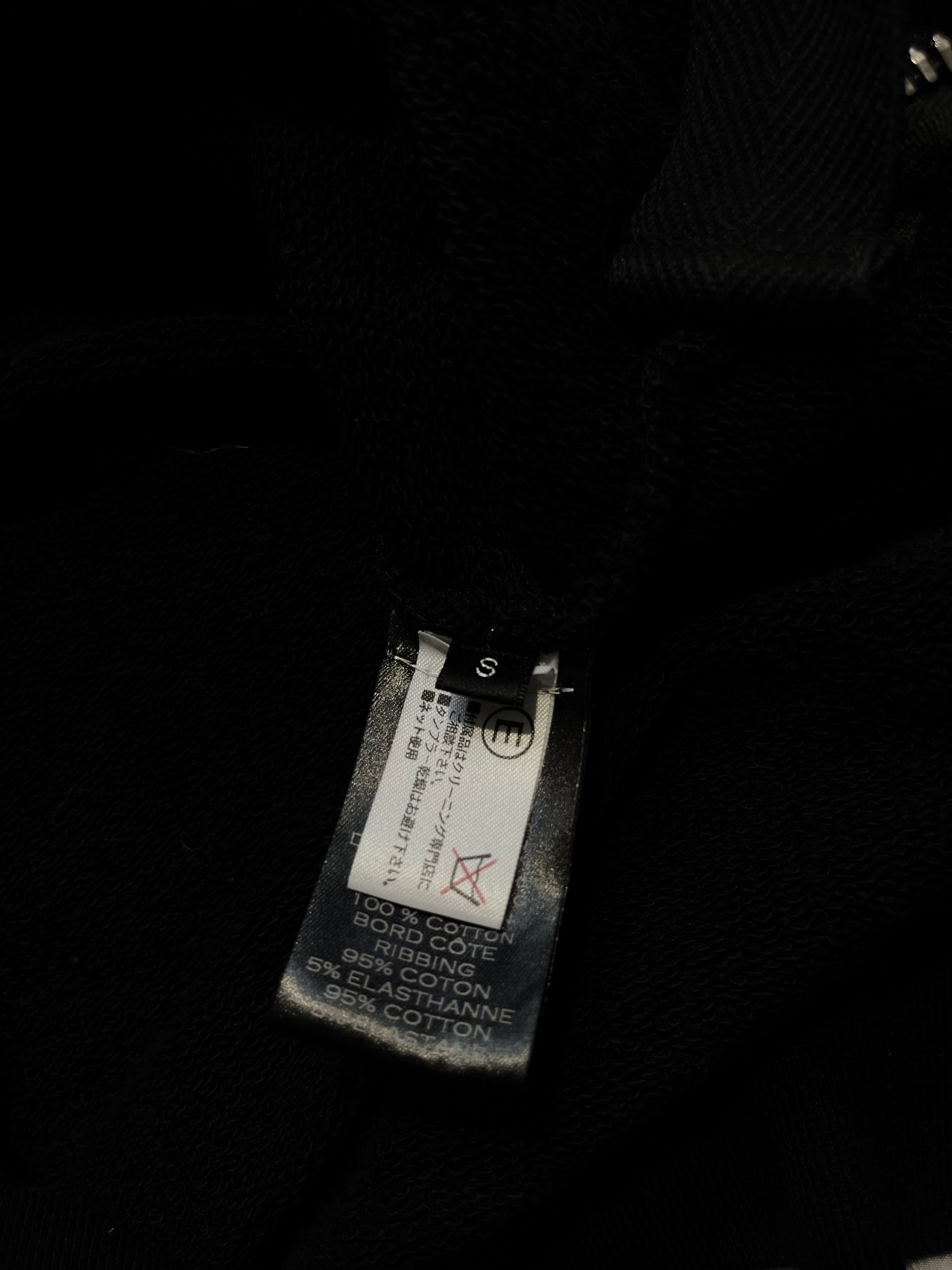 BALMAIN BLACK LATERAL ZIPPER HOODIE BY OLIVIER ROUSTEING SIZE S