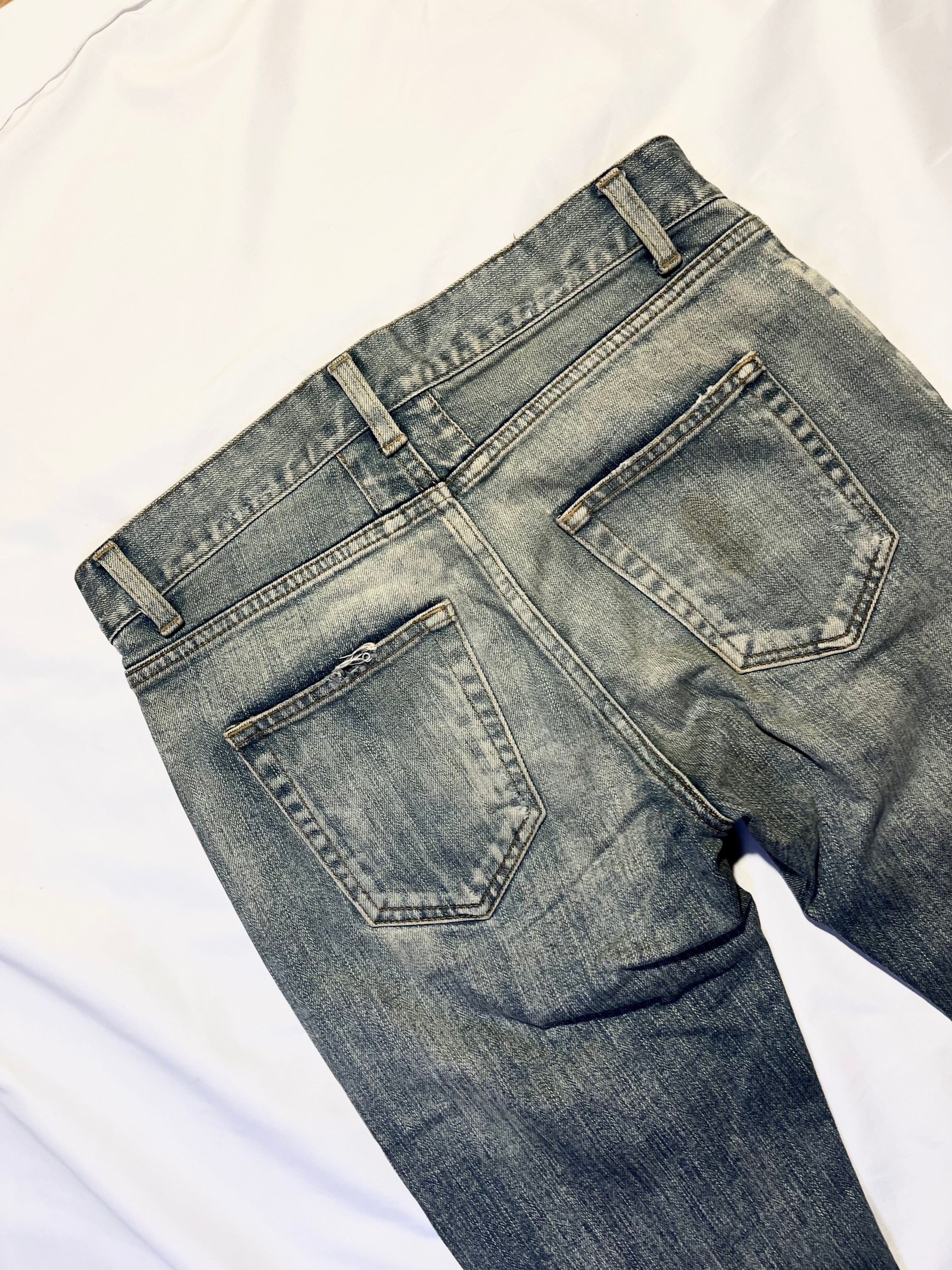 SAINT LAURENT D02 CRASH DENIM BY HEDI SLIMANE IN W29