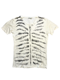 PIERRE BALMAIN "RIBCAGE" DISTRESSED SAFETY PIN T-SHIRT