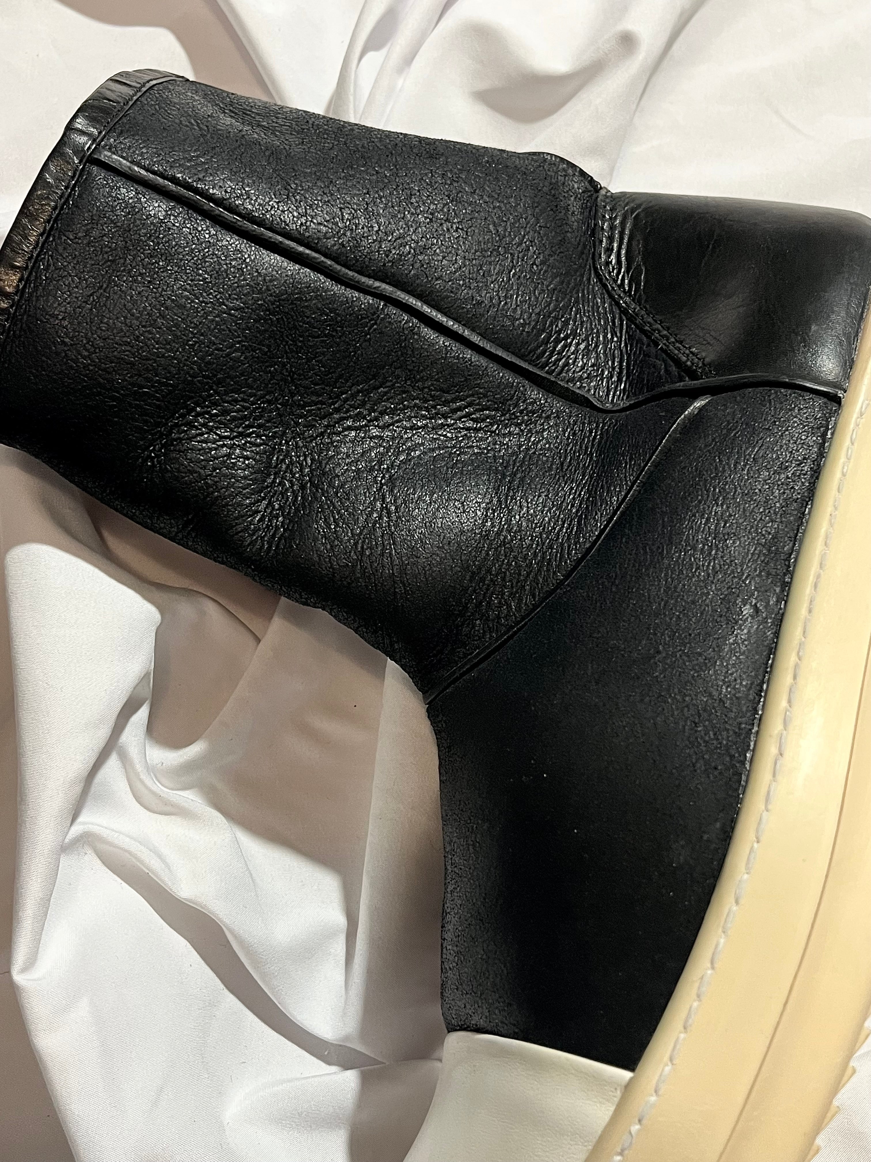 RICK OWENS FW15 'SPHINX' SHEARLING UGG RAMONES BOOTS