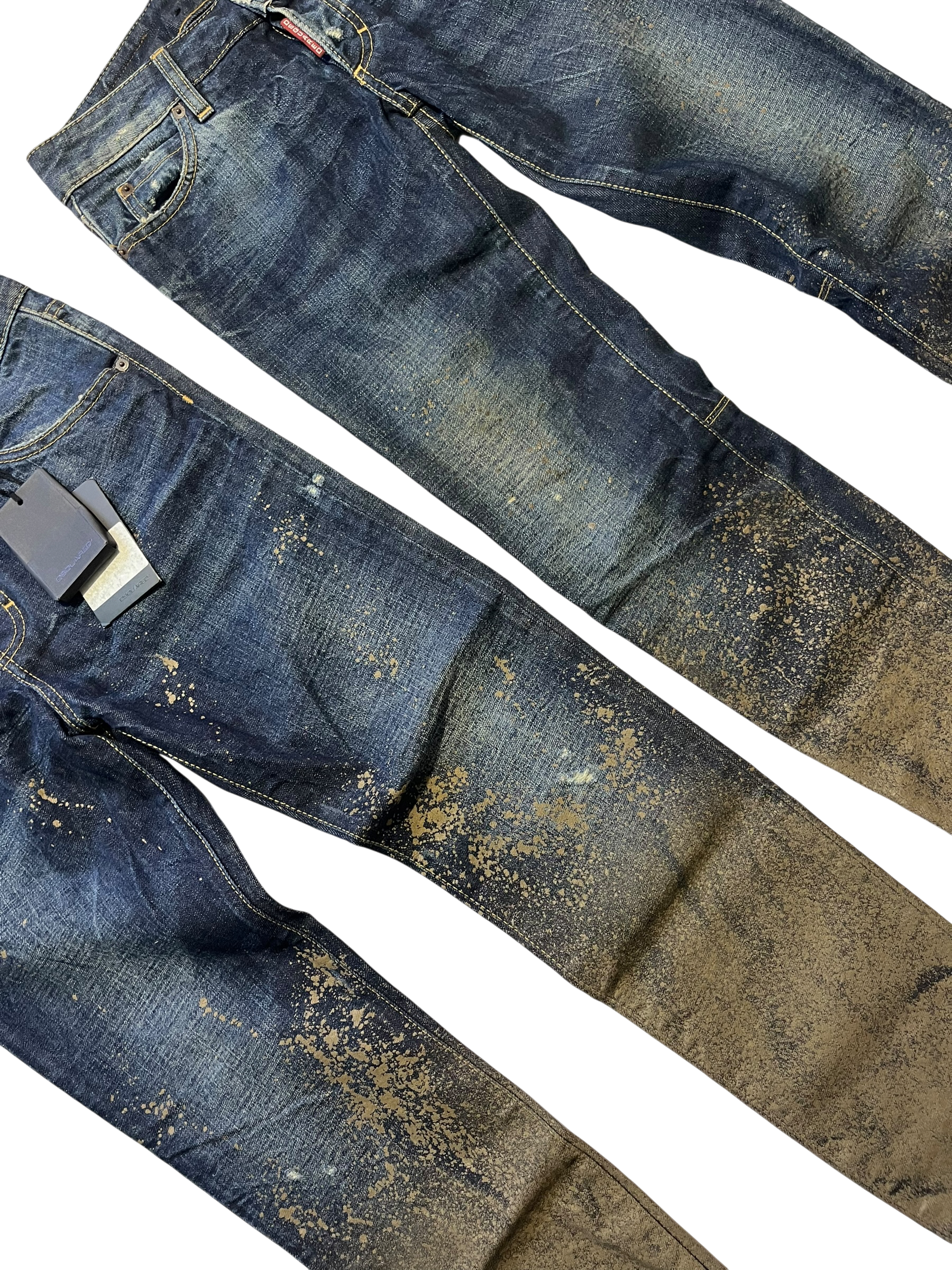 DSQUARED2 2015 RUNWAY MUD COATED JEANS