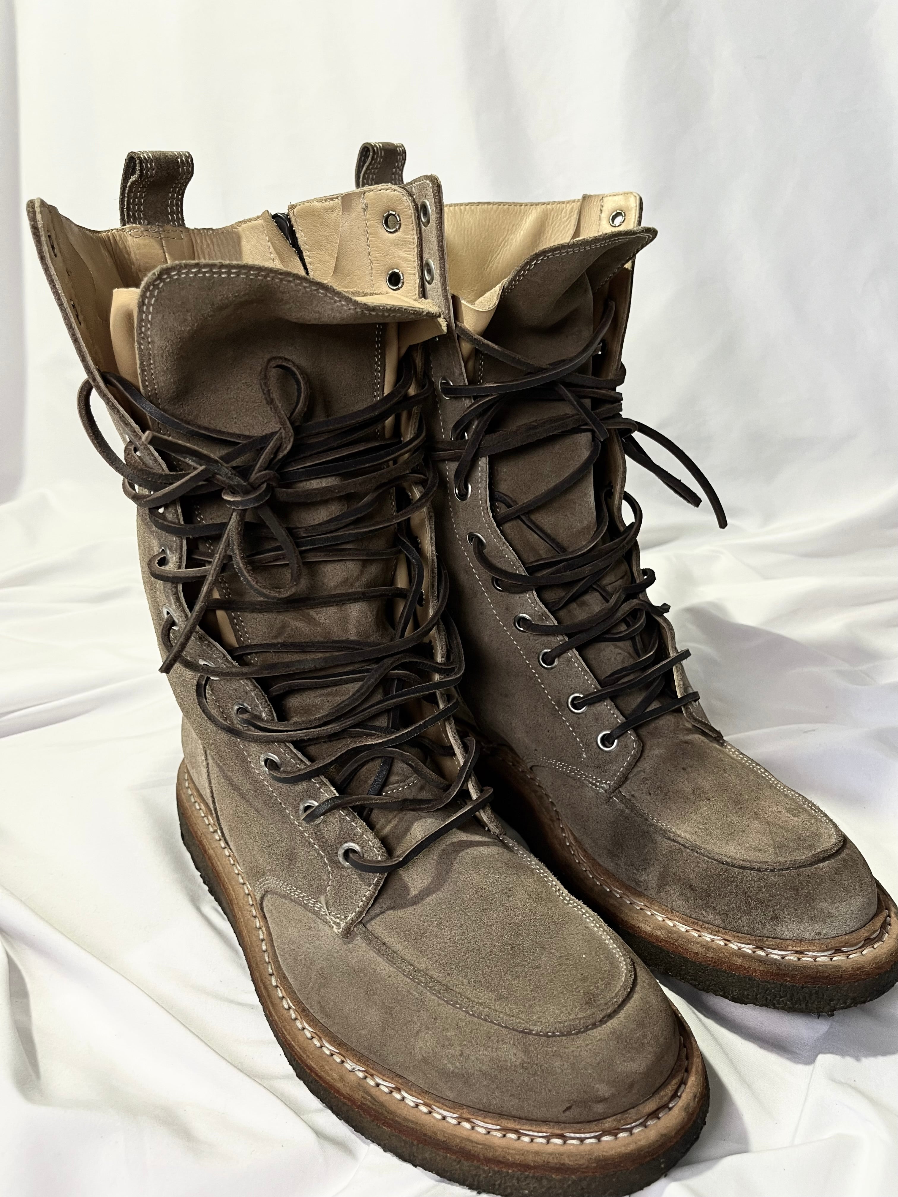 BALMAIN FW11 RANGER BOOTS IN KHAKI SUEDE BY CHRISTOPHE DECARNIN