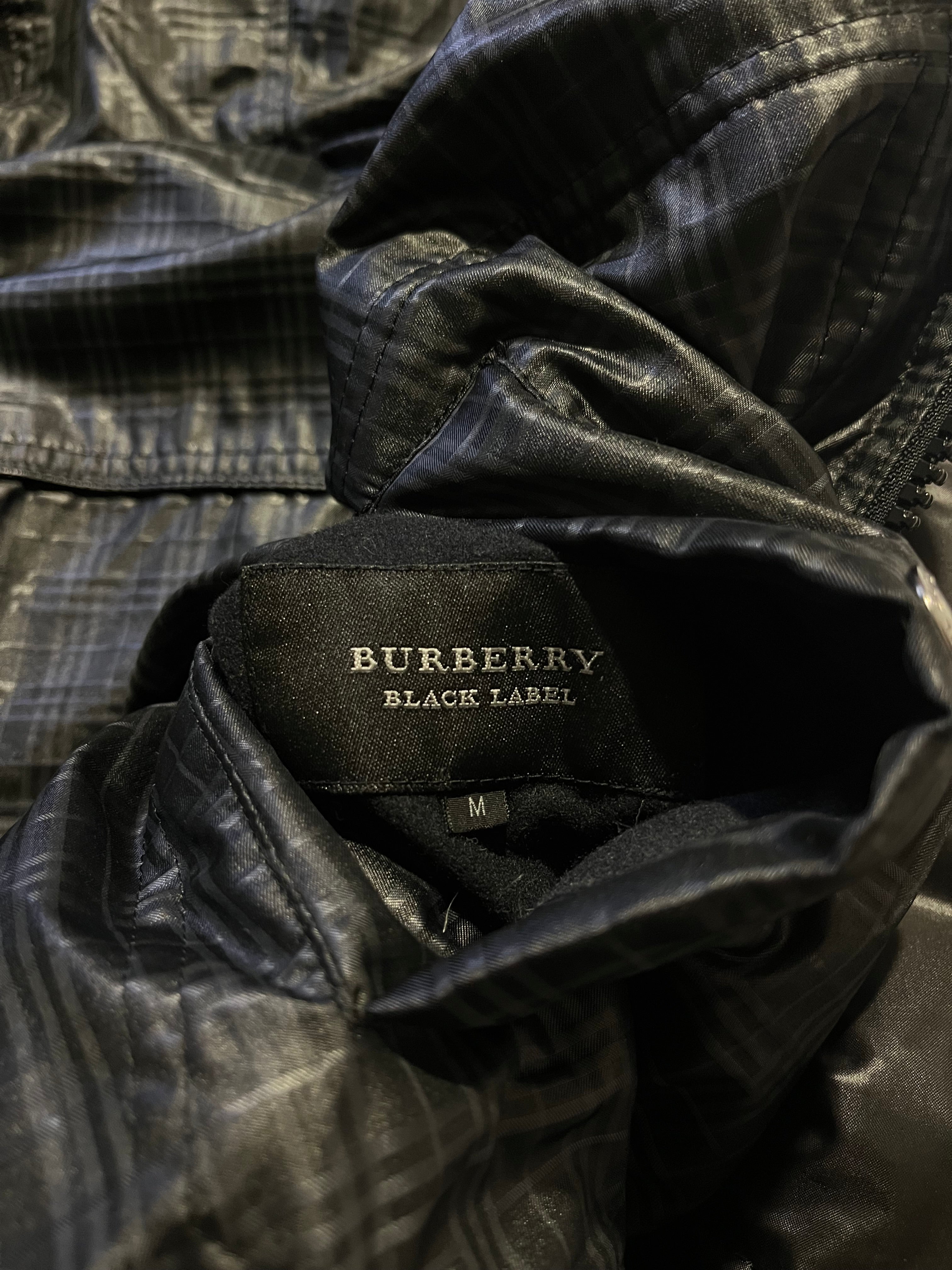BURBERRY BLACK LABEL 2009 REAL FUR NOVA CHECK REVERSIBLE PUFFER DOWN JACKET