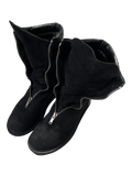 RICK OWENS FW11 'LIMO' MOHAWK FRONT ZIPPER BLISTERED LEATHER BOOTS