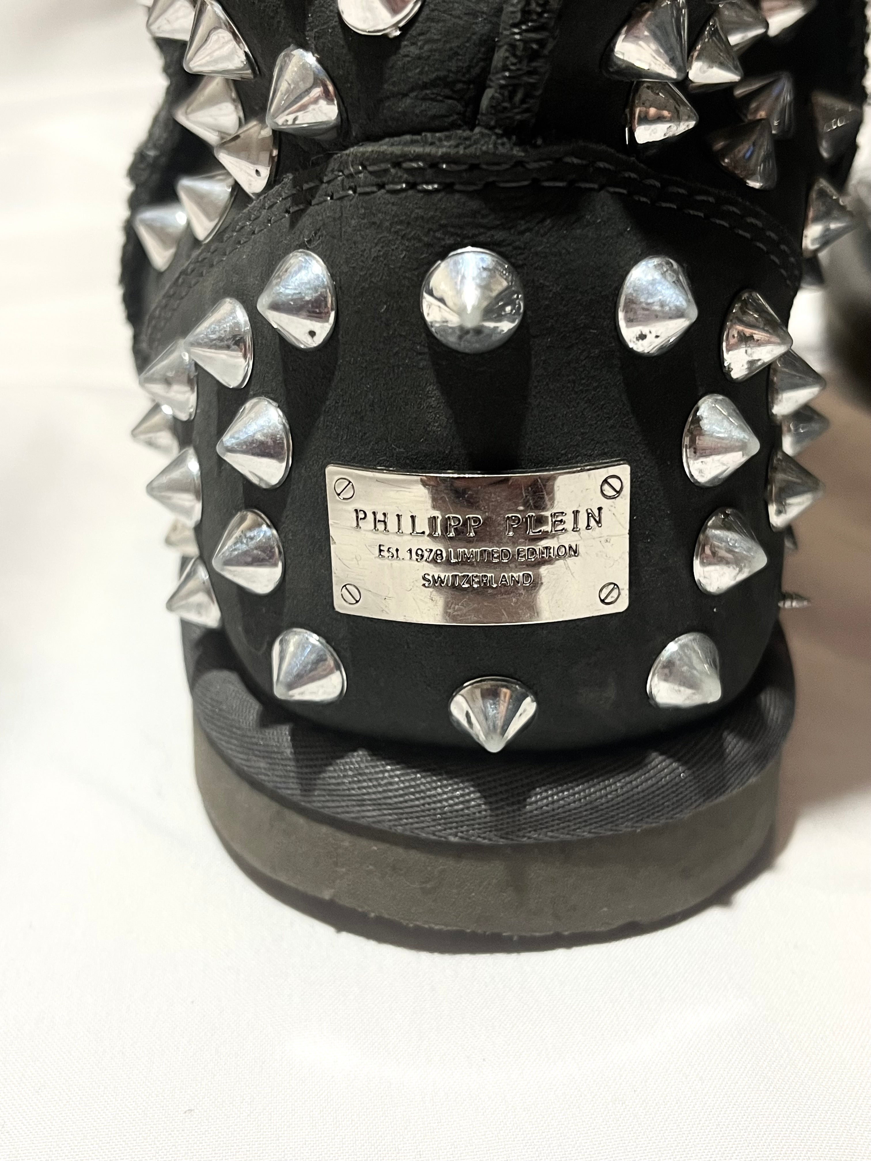 PHILIPP PLEIN SPIKED UGG SILVER/GRAY