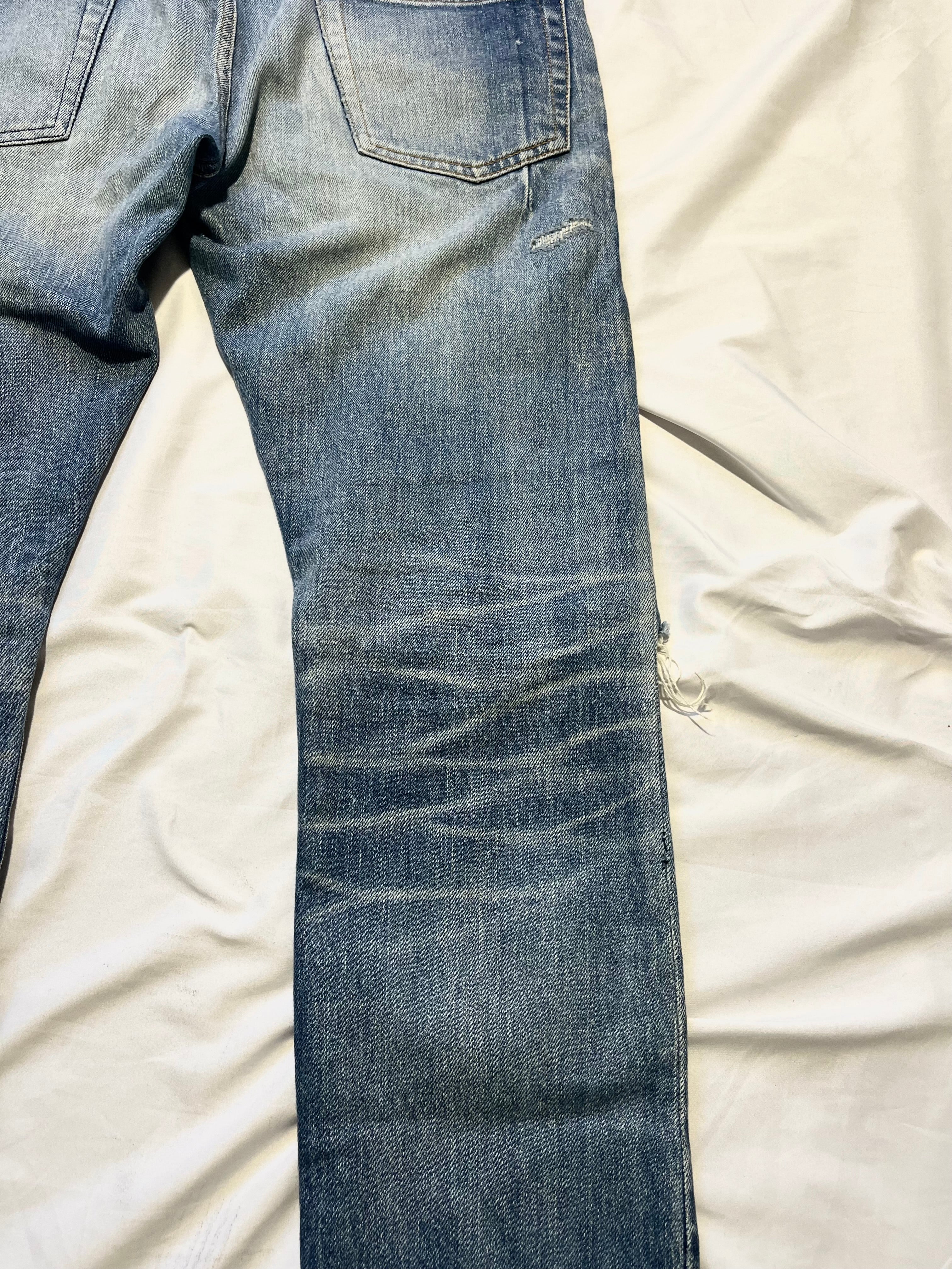 BALMAIN DESTROYED CRASH BIKER DENIM BY OLIVIER ROUSTEING