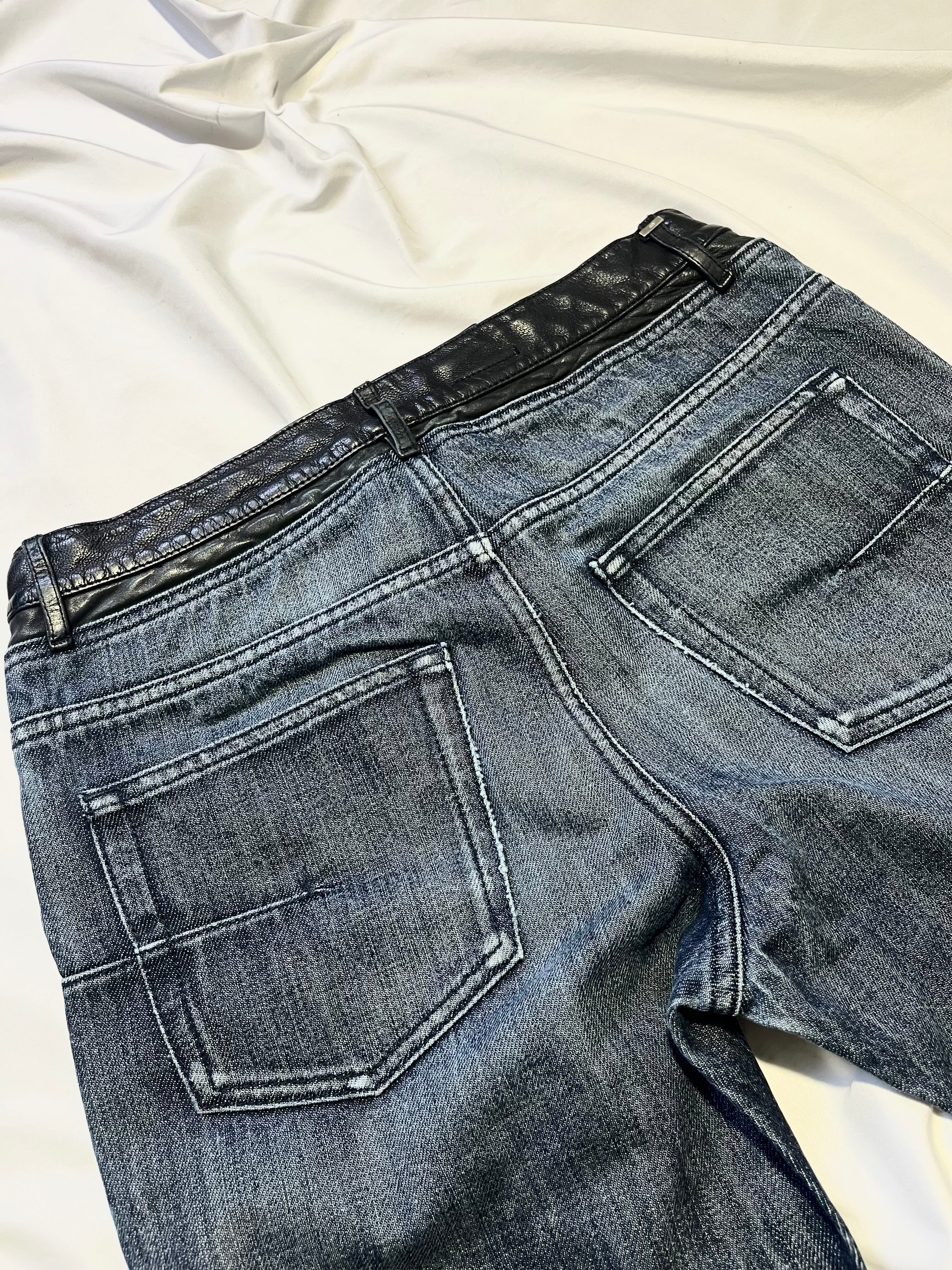 DIOR HOMME CUMMERBUND LEATHER WAISTBAND DENIM BY KRIS VAN ASSCHE