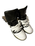 GIVENCHY TYSON DARK GREEN LIZARD SKIN HI-TOP SNEAKERS IN 41