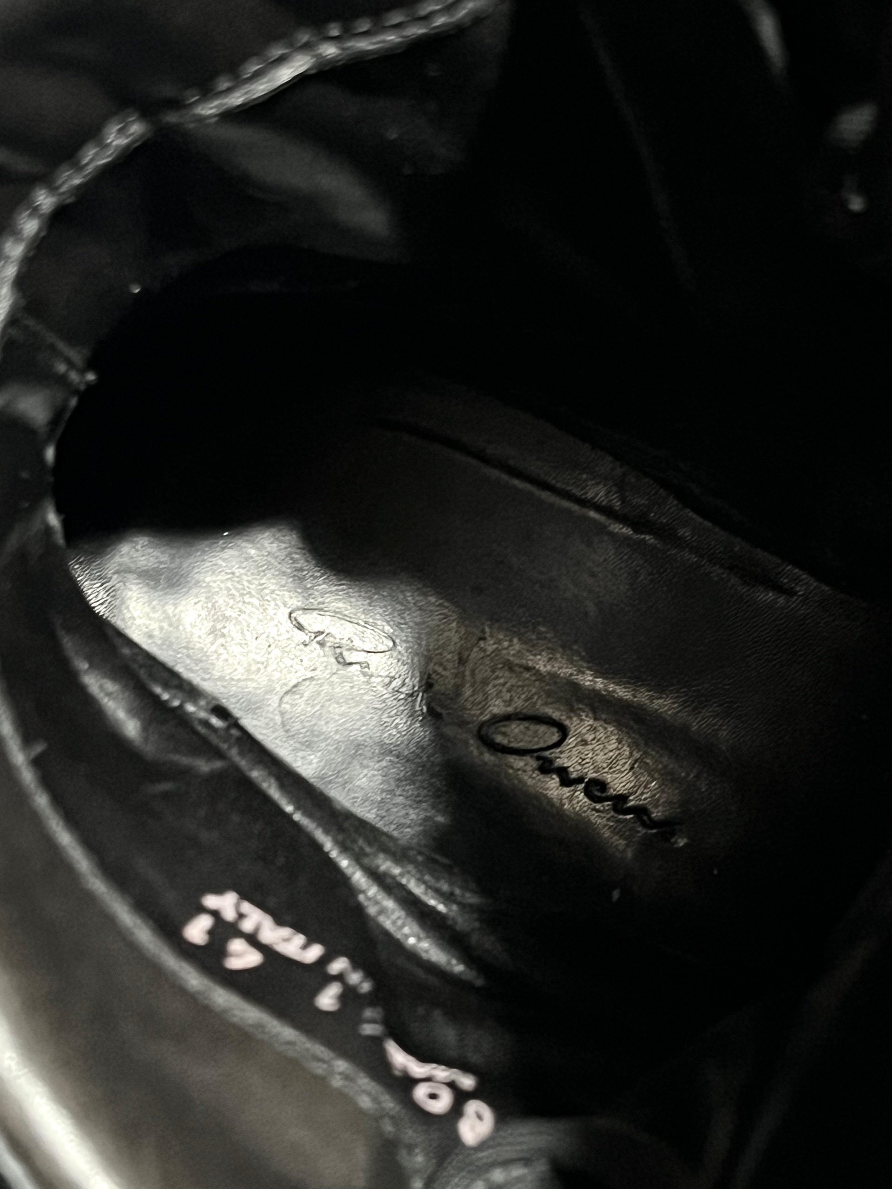RICK OWENS FW13 'PLINTH' TRIPLE BLACK BLISTERED LEATHER GEOBASKETS