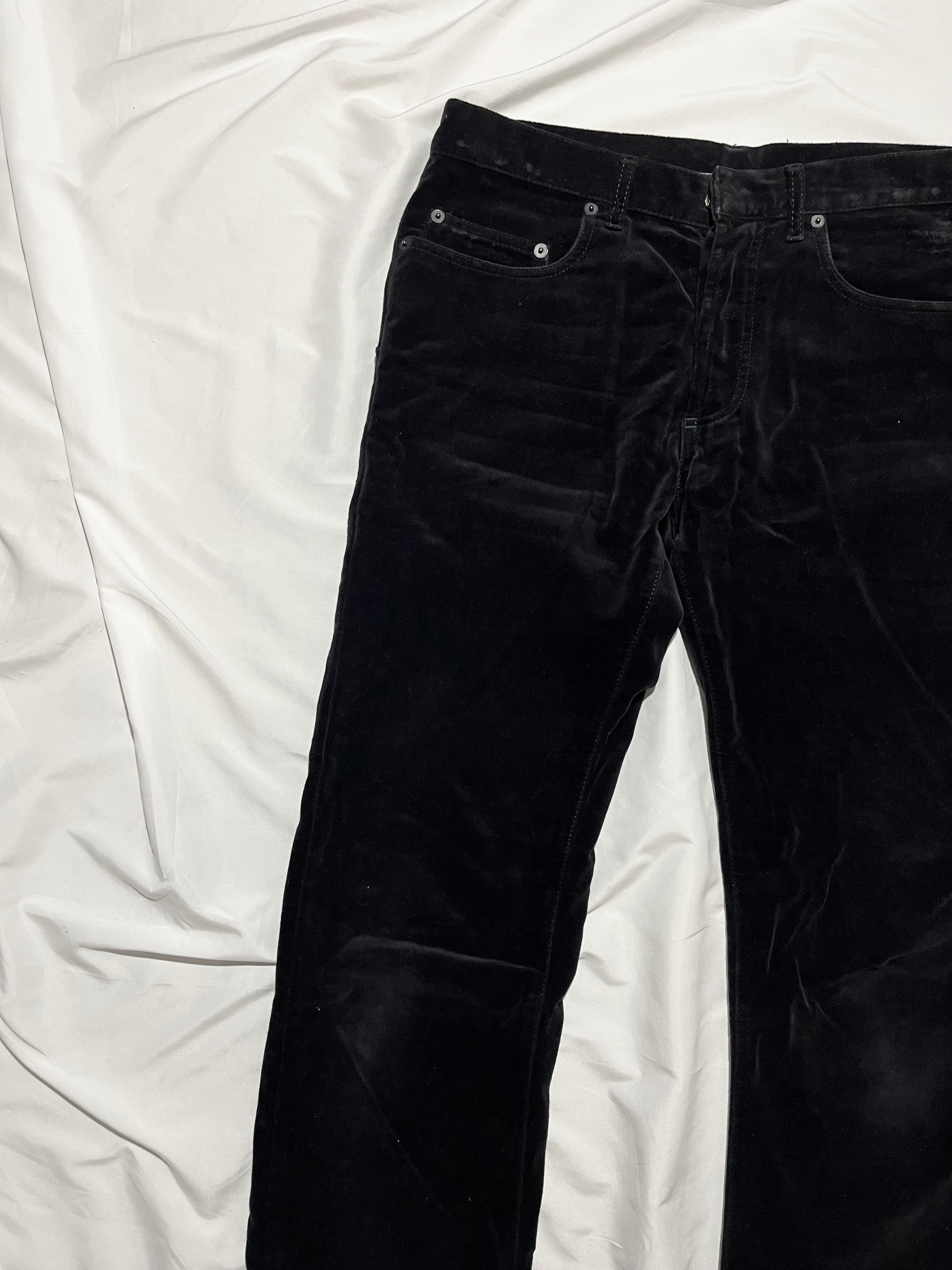 DIOR FW05 'IN THE MORNING' VELVET WHISKERED DENIM BY HEDI SLIMANE IN W29