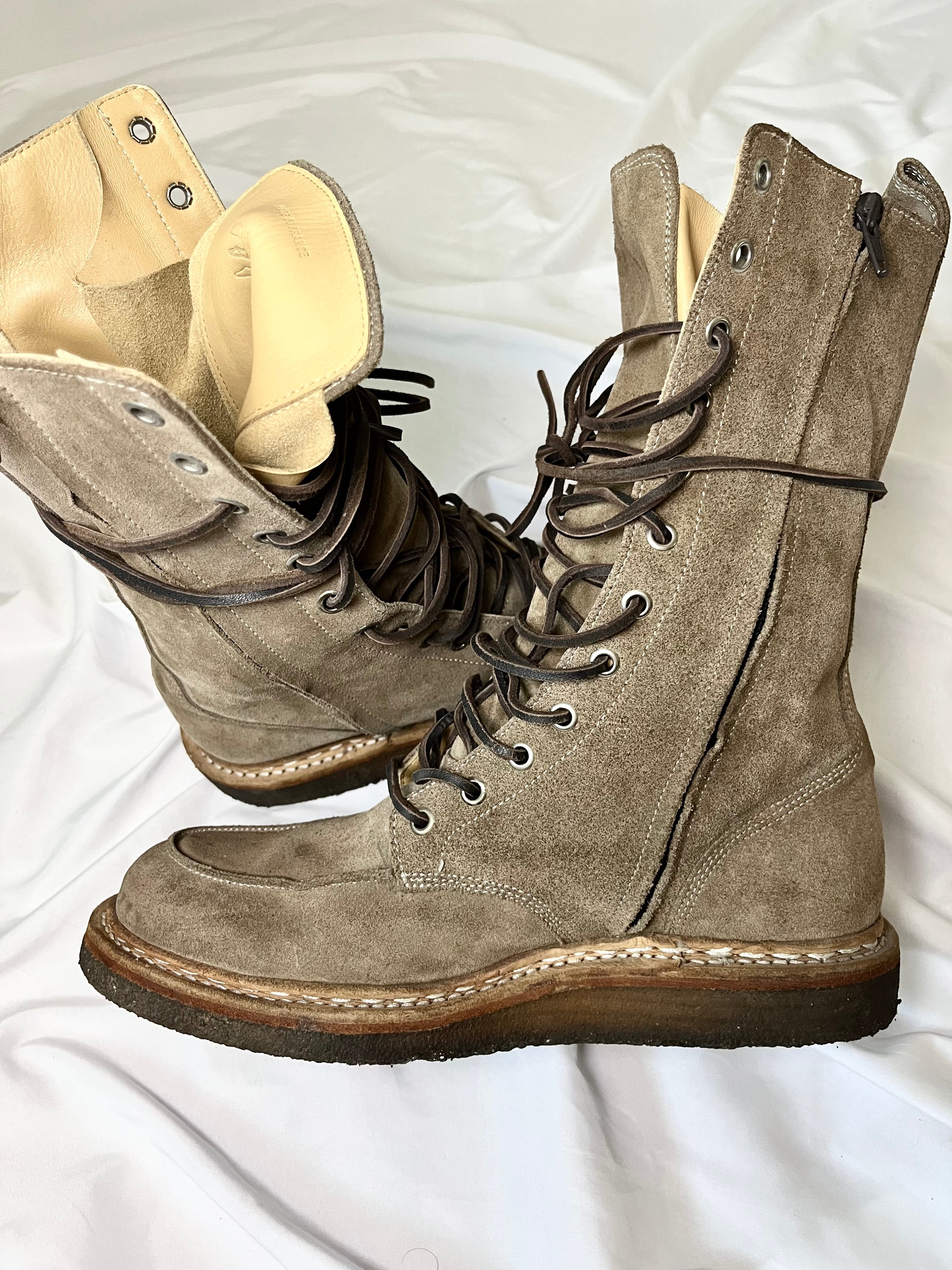 BALMAIN FW11 RANGER BOOTS IN KHAKI SUEDE BY CHRISTOPHE DECARNIN