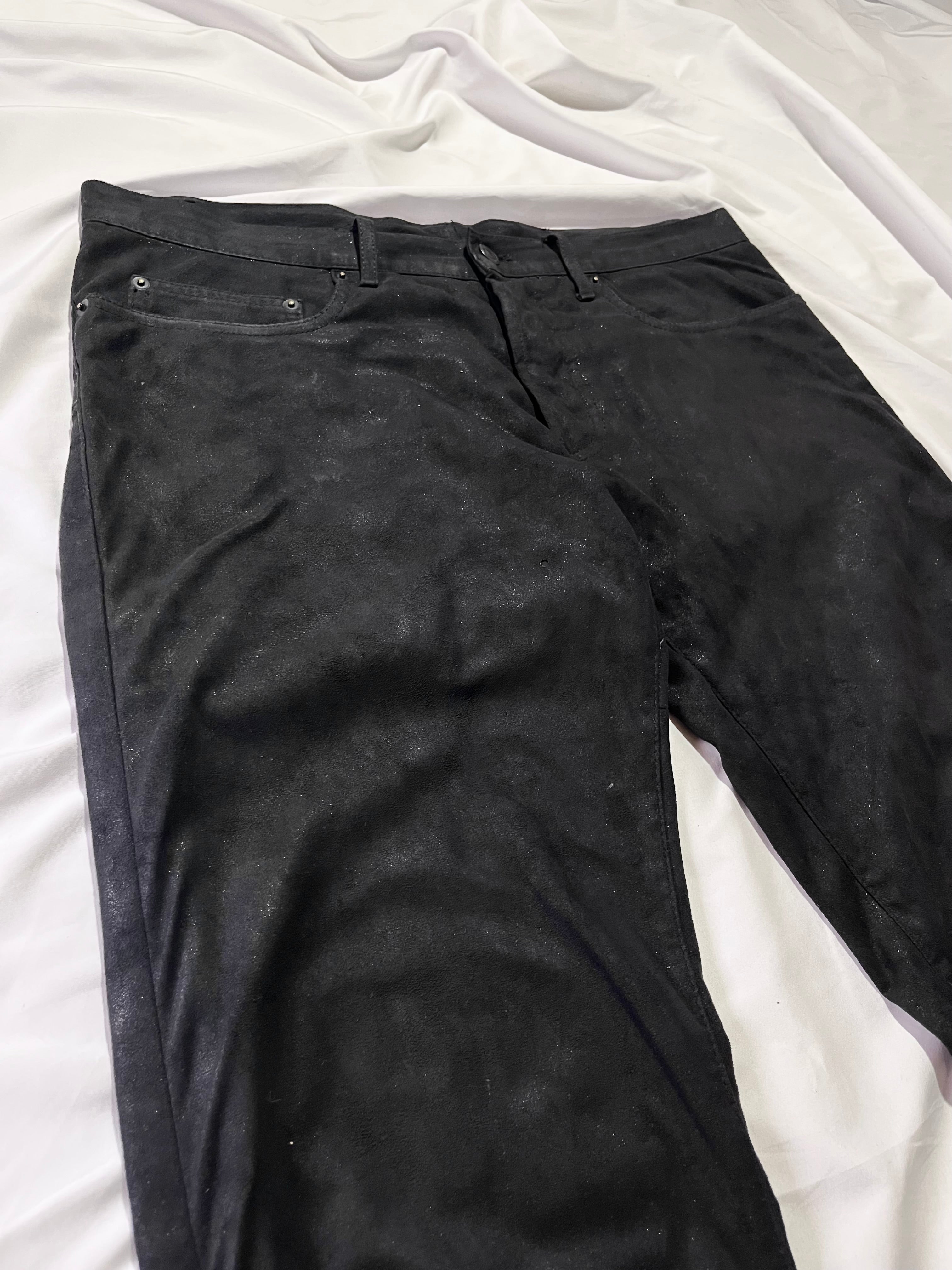 DIOR GLITTER COATED MOLESKIN TROUSERS BY KRISS VAN ASSCHE IN W33