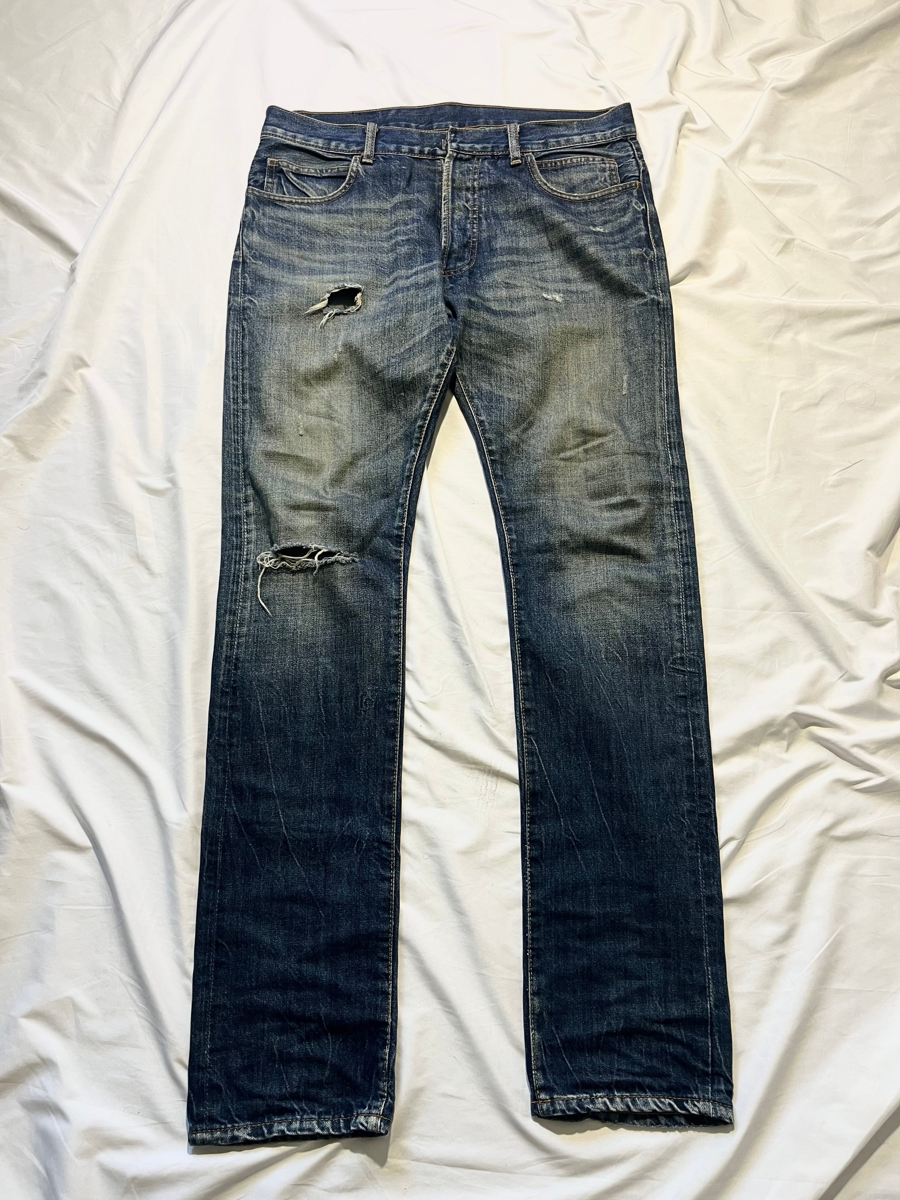 BALMAIN FW12 WHISKERED DENIM BY OLIVIER ROUSTEING