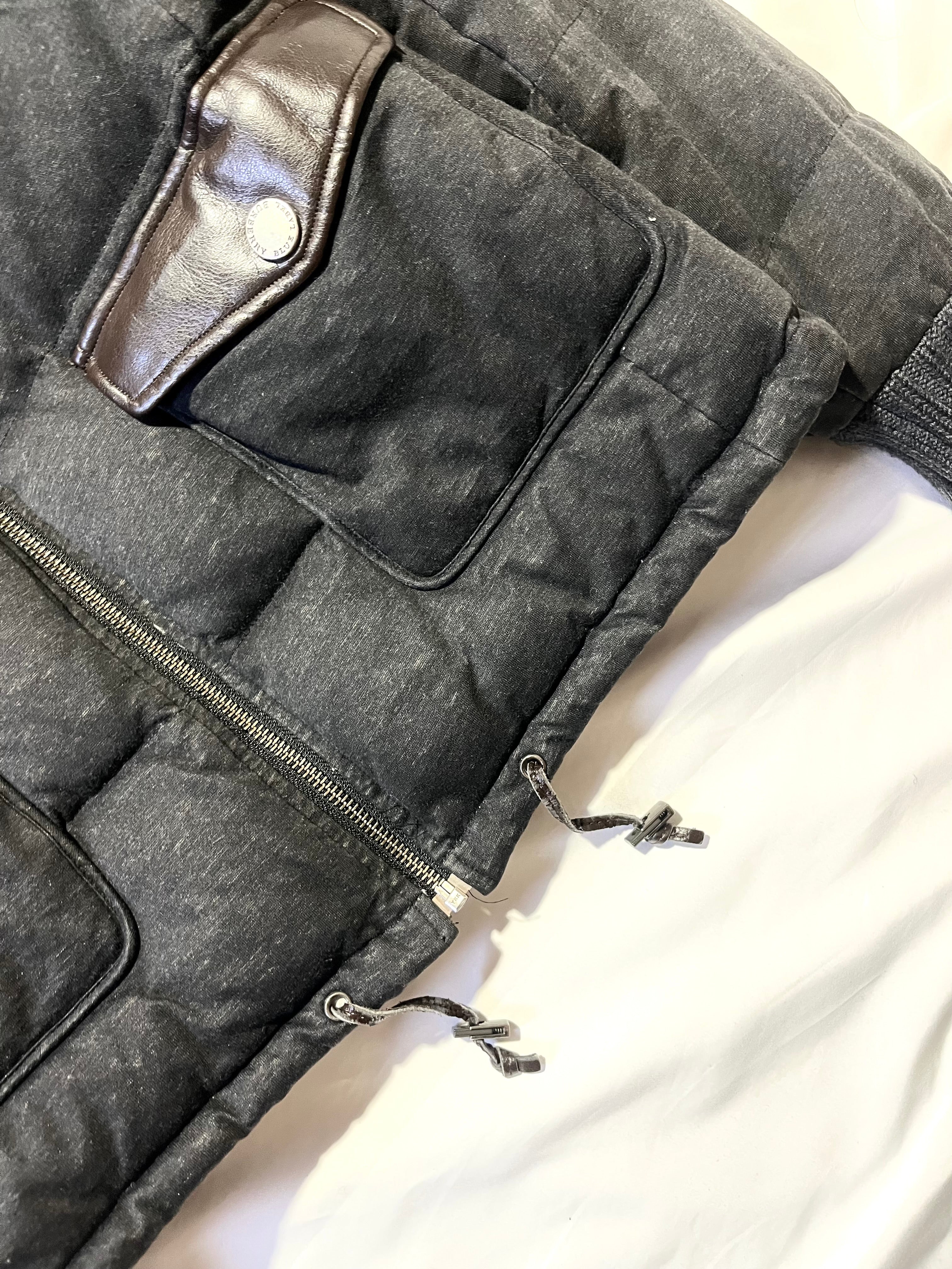 BURBERRY BLUE LABEL 2009 REAL FUR LEATHER DETAILS PUFFER DOWN JACKET