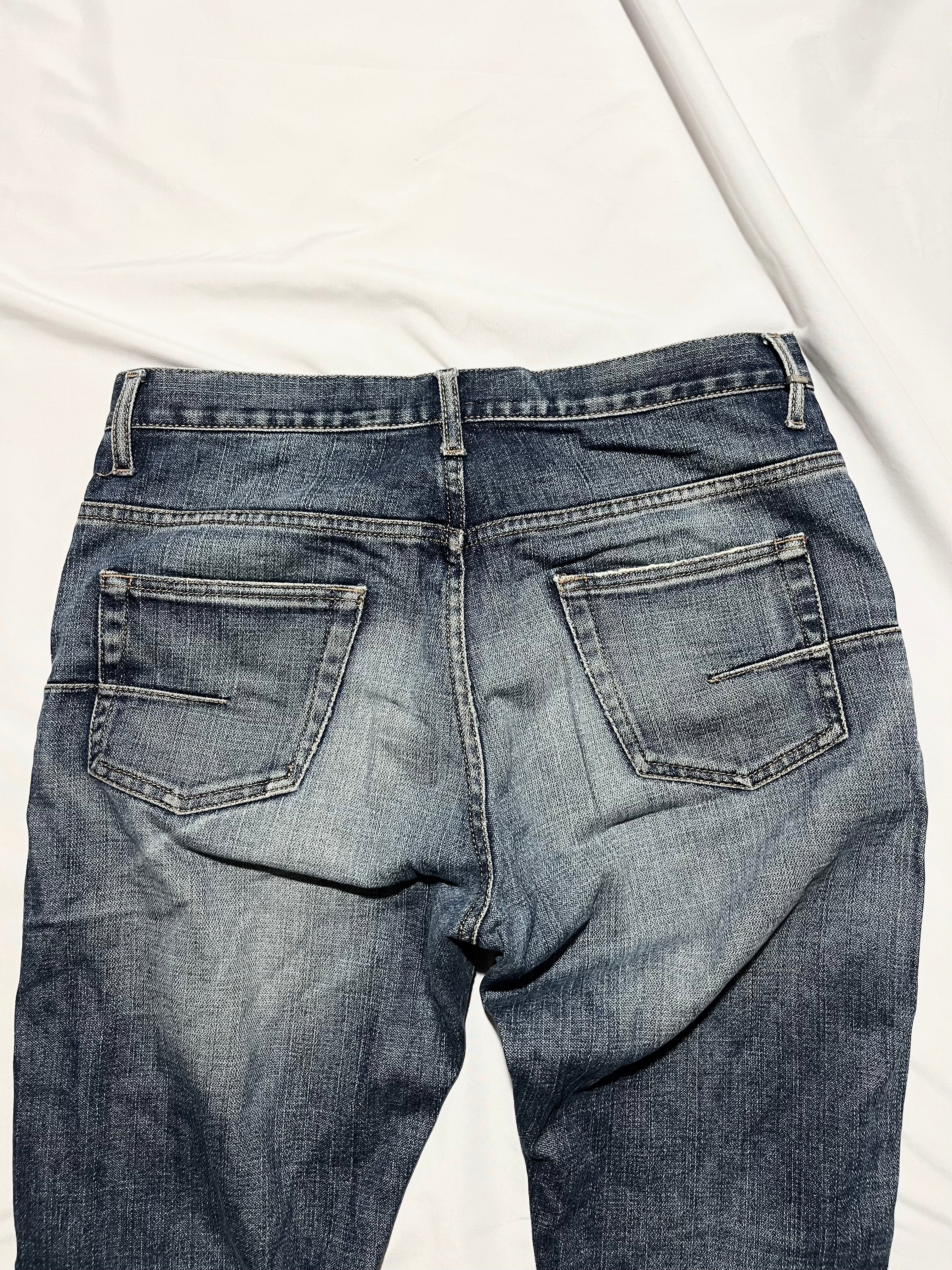DIOR SS06 BLUE WASHED BOOTCUT DENIM BY HEDI SLIMANE IN W29