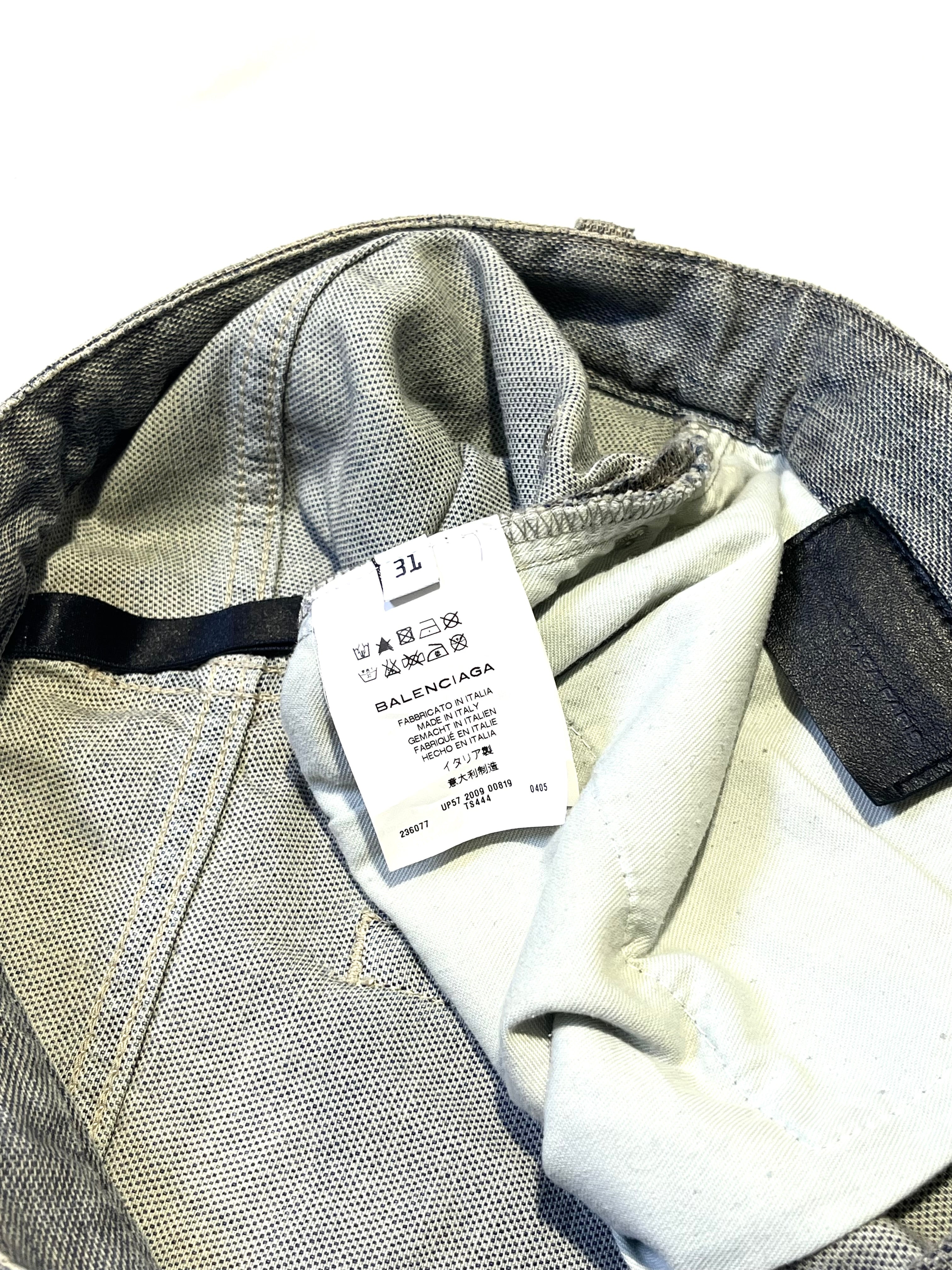 BALENCIAGA GREIGE WASH DENIM BY NICHOLAS GHESQUIRE