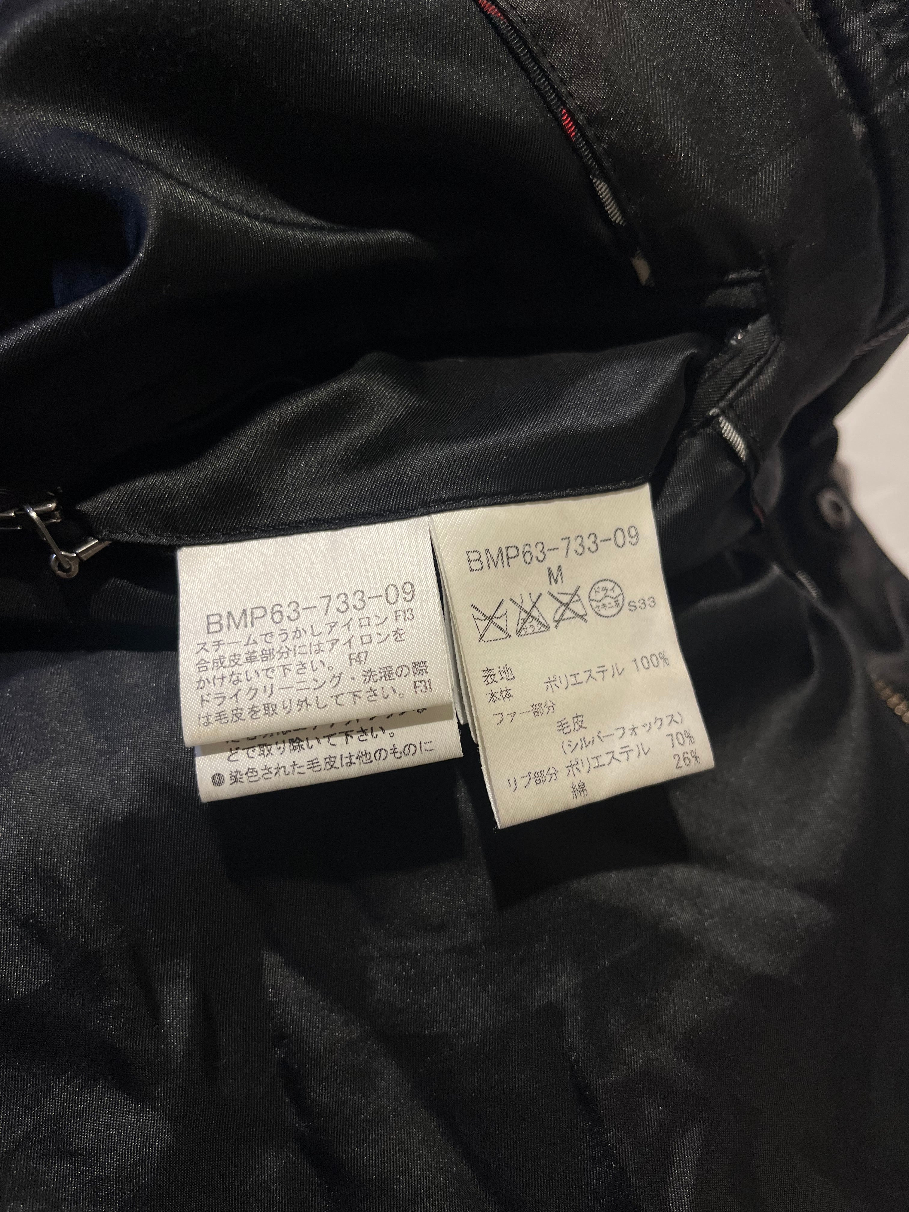 BURBERRY BLACK LABEL 2009 REAL FUR NOVA CHECK PUFFER DOWN JACKET