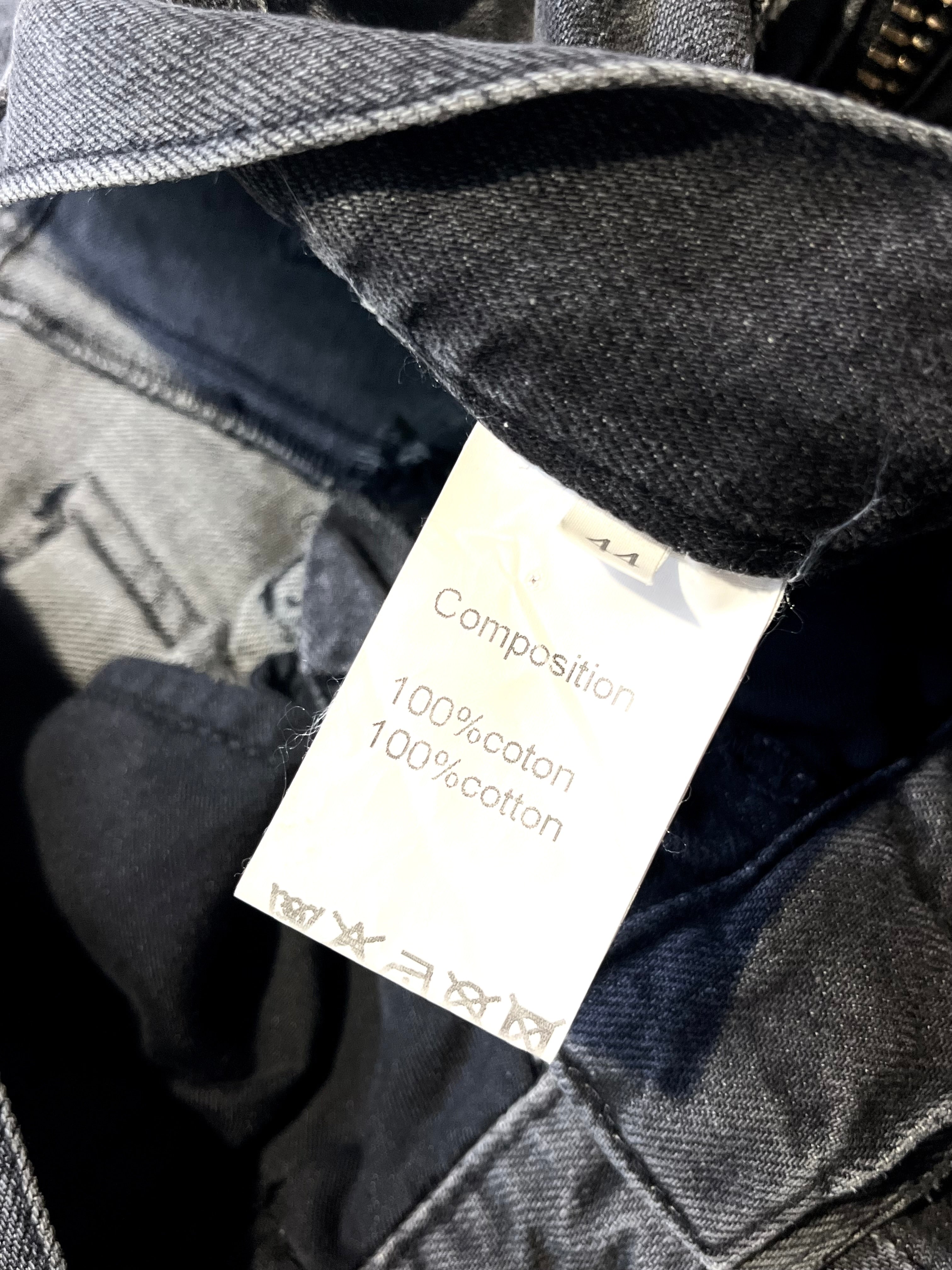 BALMAIN FW11 4 ZIP GREY DISTRESSED BIKER DENIM BY CRISTOPHE DECARNIN