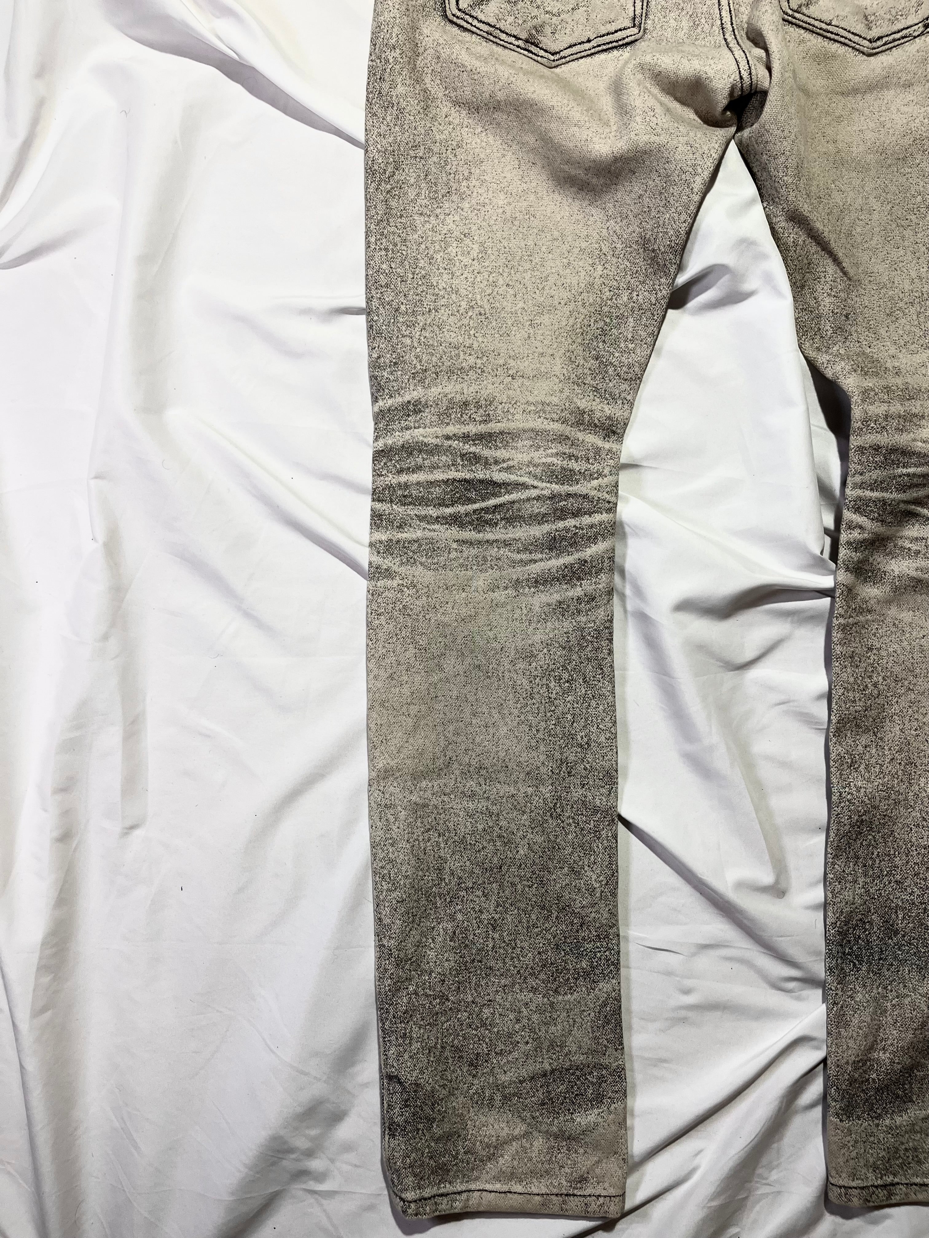 RICK OWENS O&M 2016 DRKSHDW PAINTED DETROIT CUT DENIM IN W28
