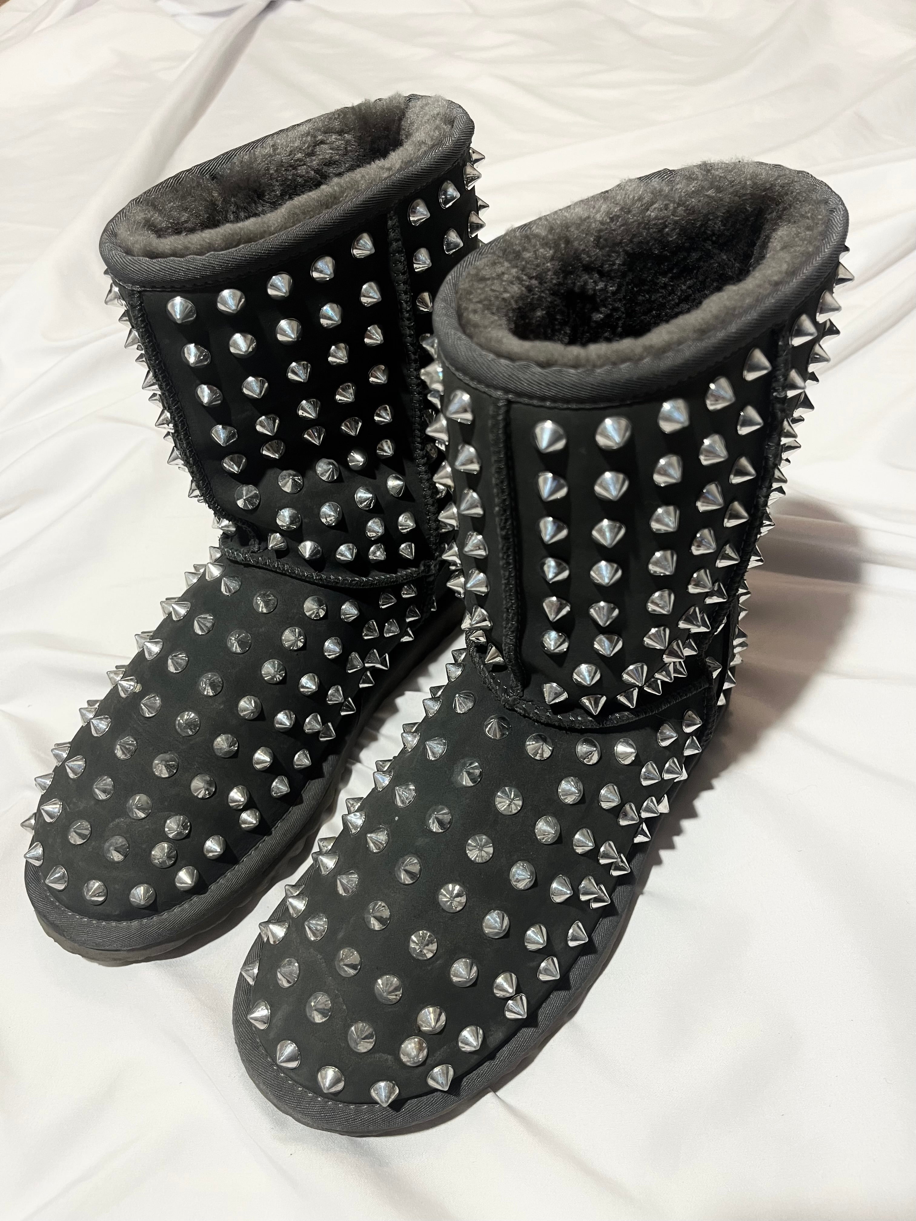 PHILIPP PLEIN SPIKED UGG SILVER/GRAY