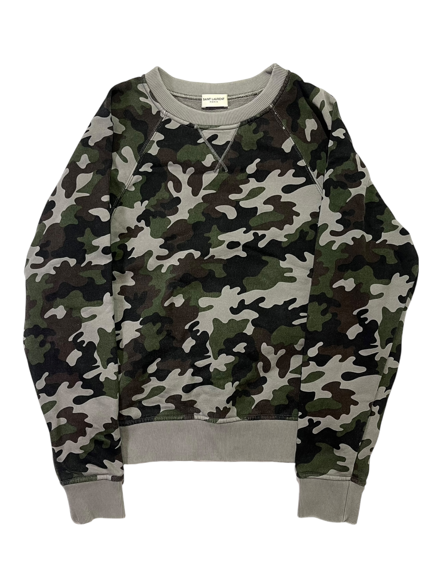 SAINT LAURENT PARIS MILITARY CAMO SWEATSHIRT
