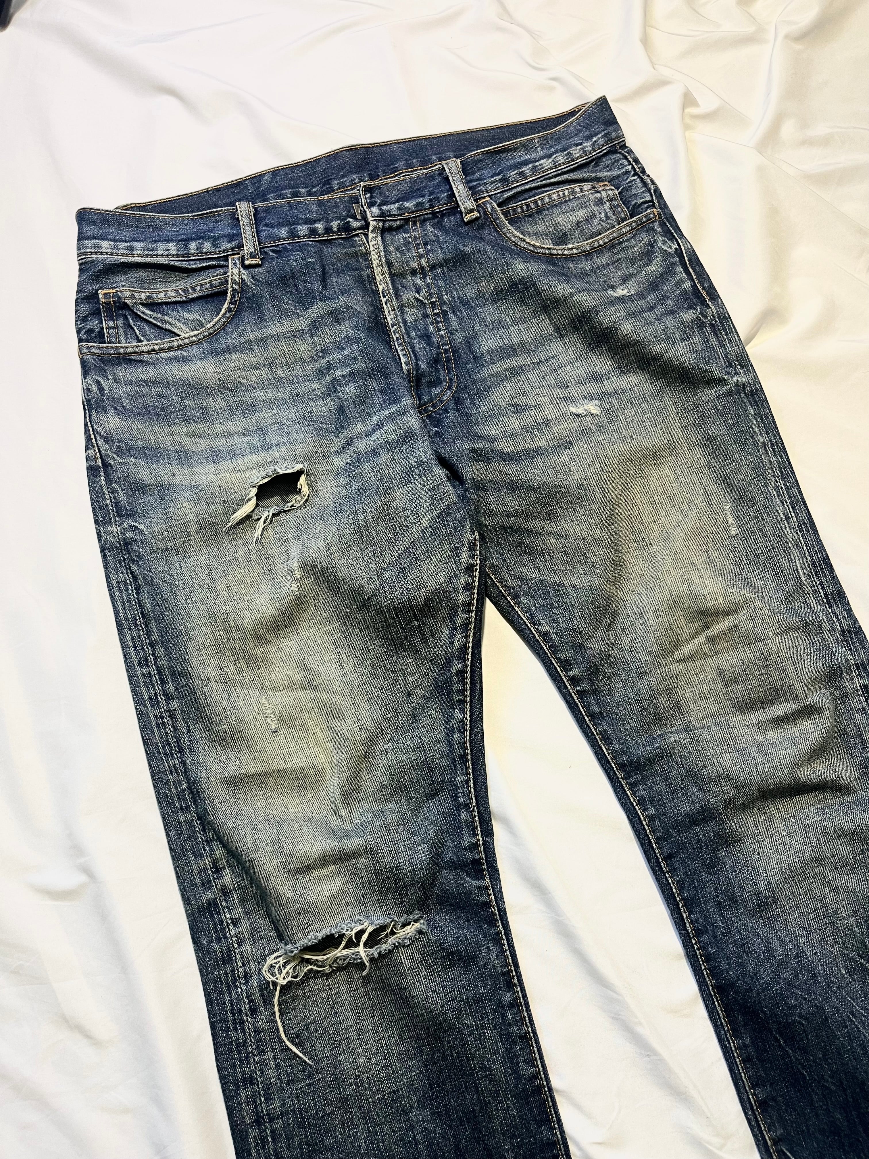 BALMAIN FW12 WHISKERED DENIM BY OLIVIER ROUSTEING