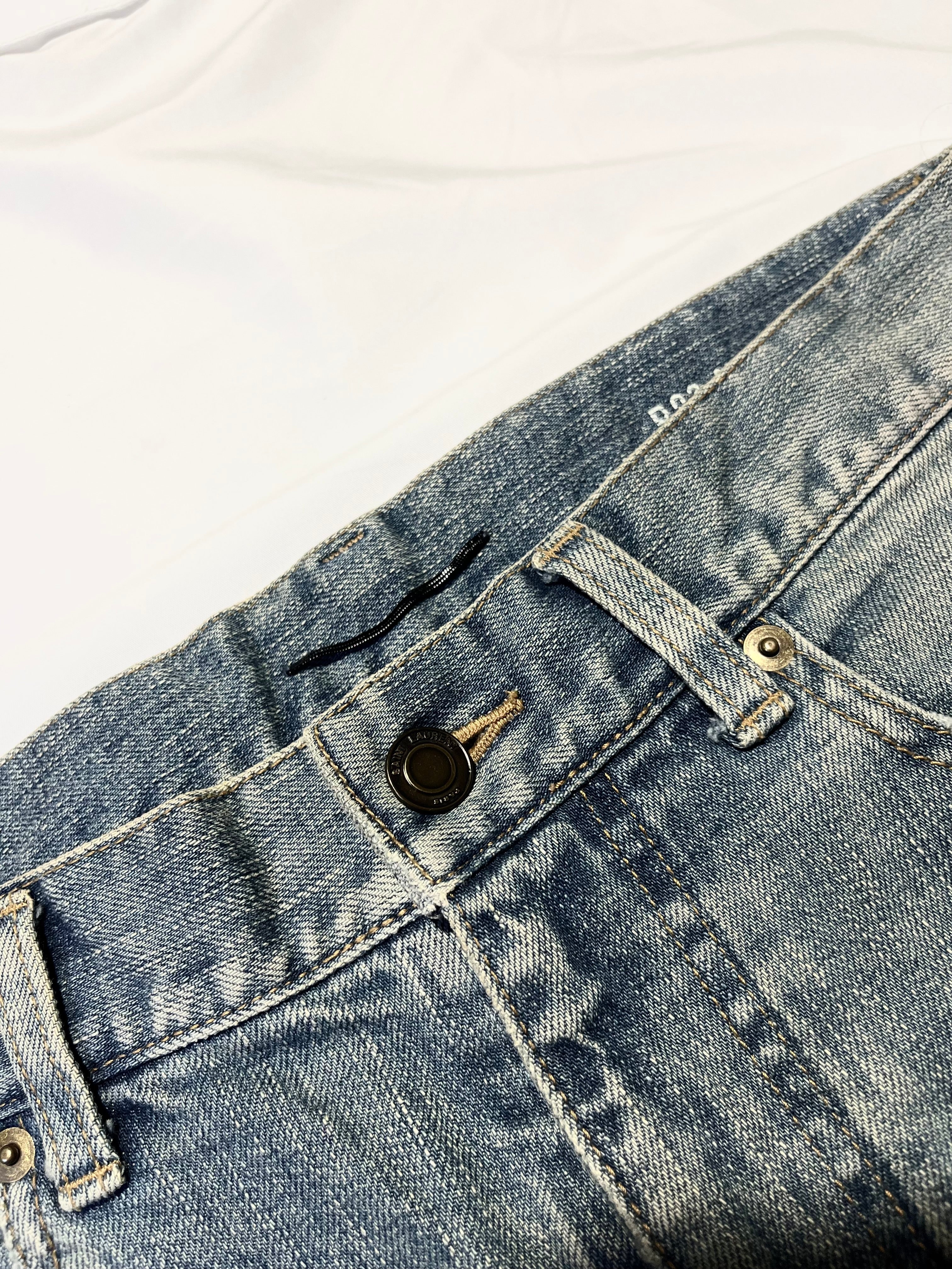 SAINT LAURENT D02 CRASH DENIM BY HEDI SLIMANE IN W29