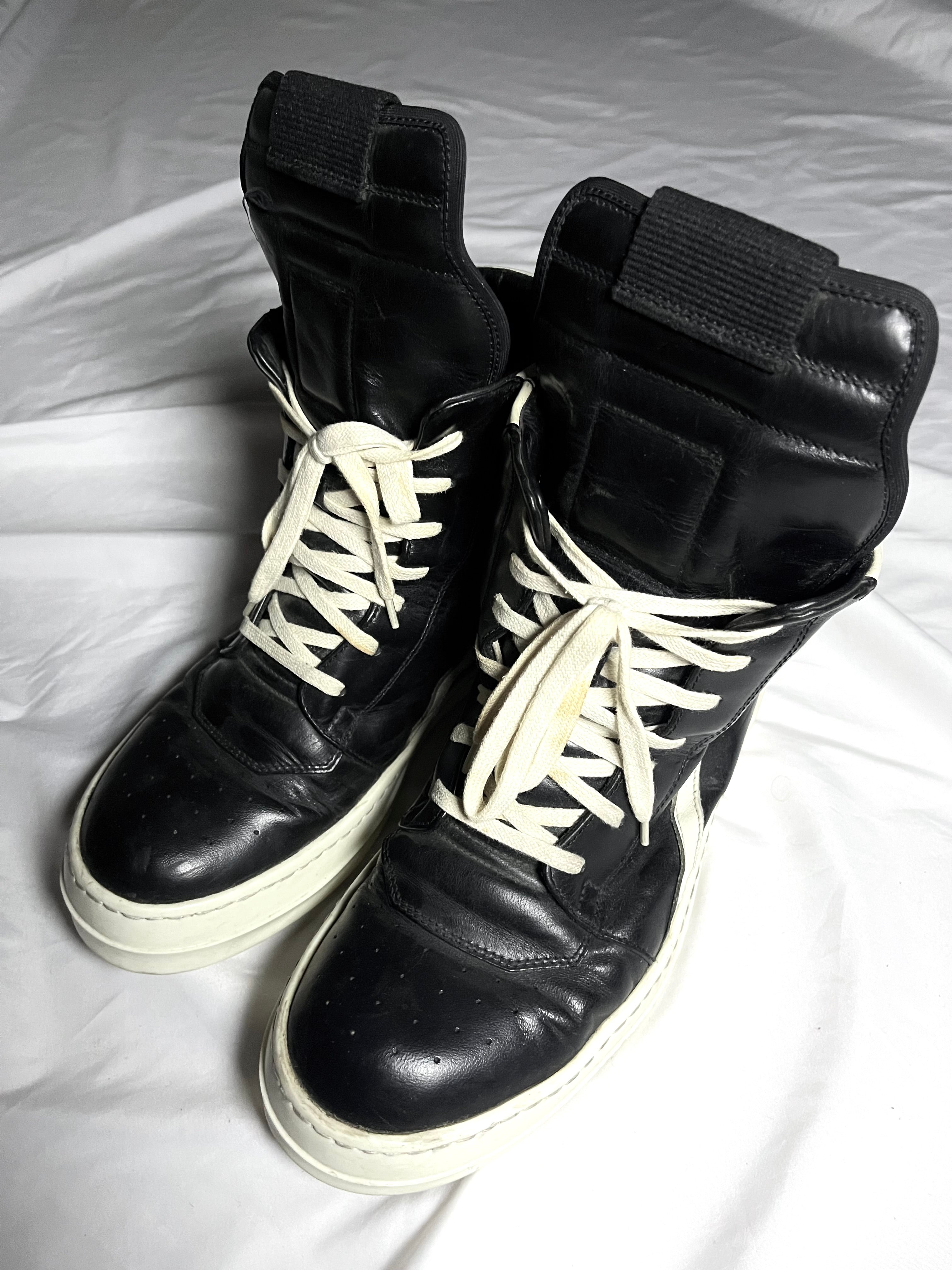 RICK OWENS GEOBASKET BLACK/MILK