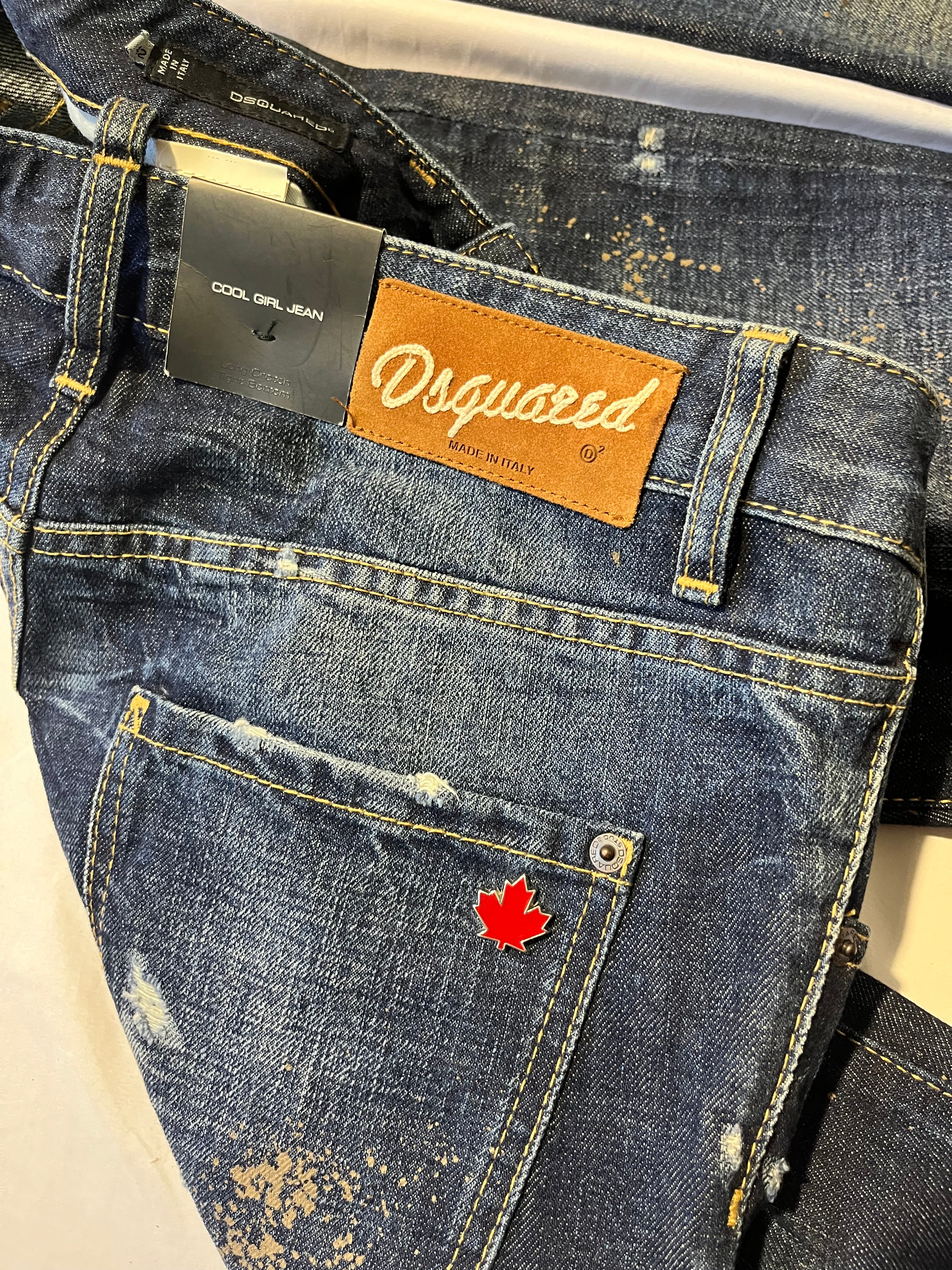 DSQUARED2 2015 RUNWAY MUD COATED JEANS