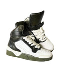 GIVENCHY TYSON DARK GREEN LIZARD SKIN HI-TOP SNEAKERS IN 44