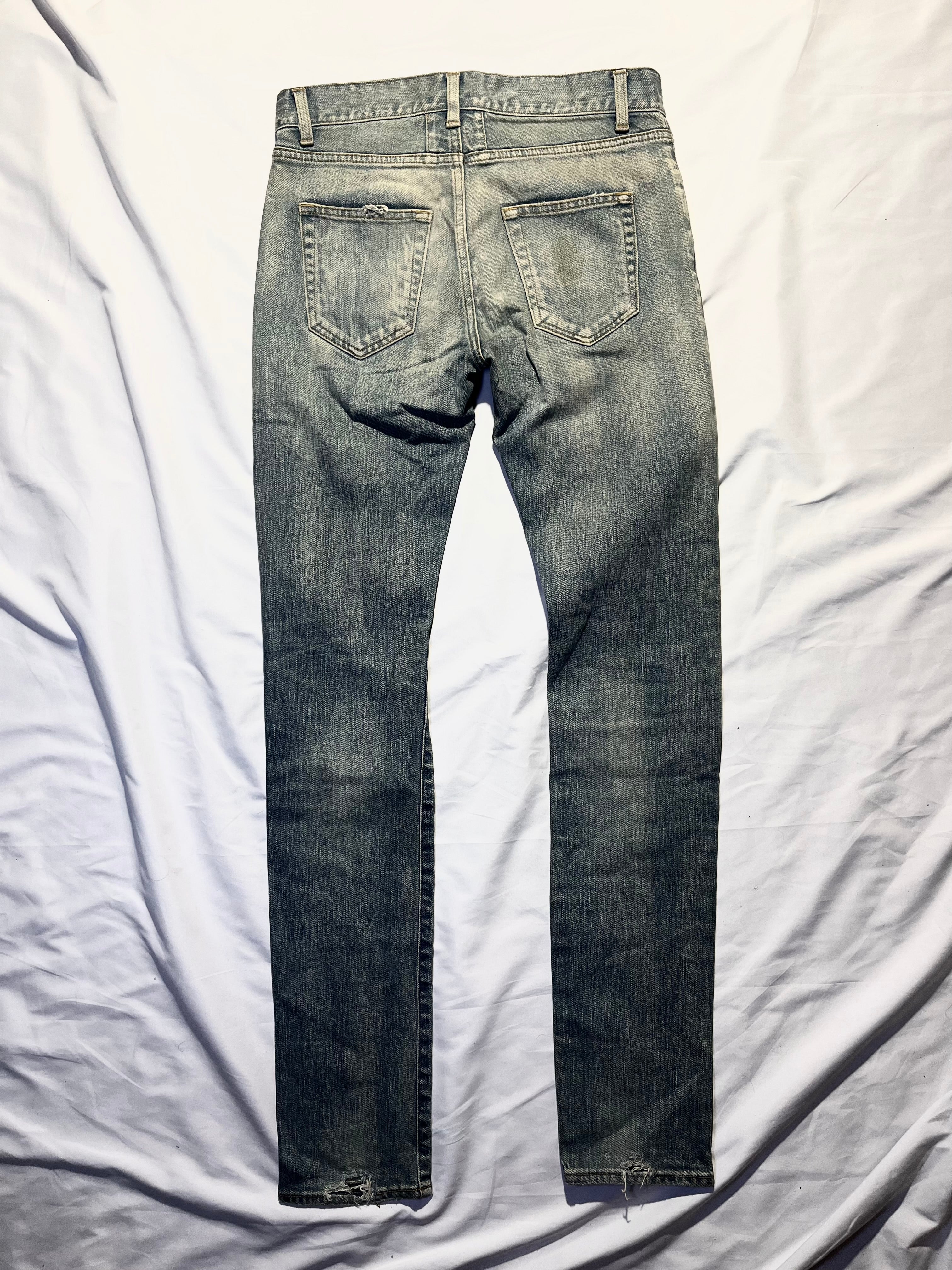 SAINT LAURENT D02 CRASH DENIM BY HEDI SLIMANE IN W29