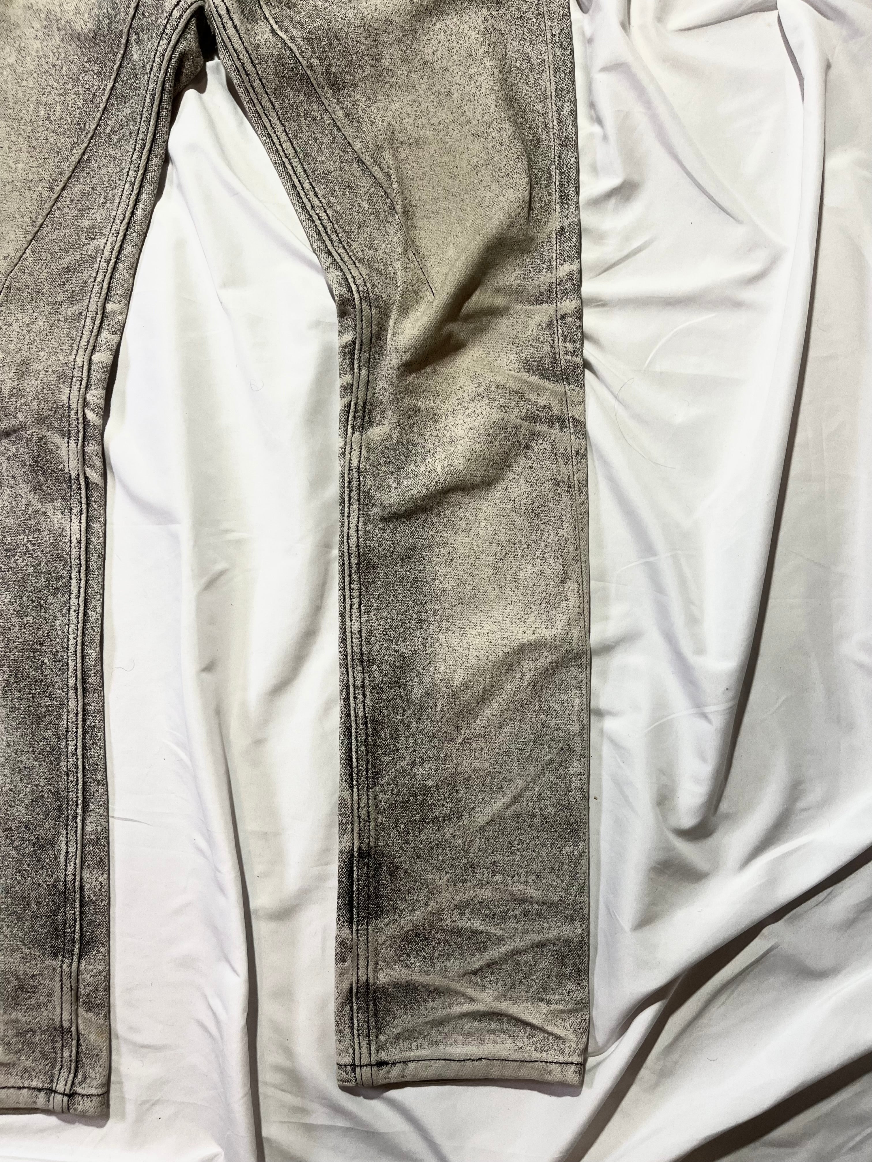 RICK OWENS O&M 2016 DRKSHDW PAINTED DETROIT CUT DENIM IN W28