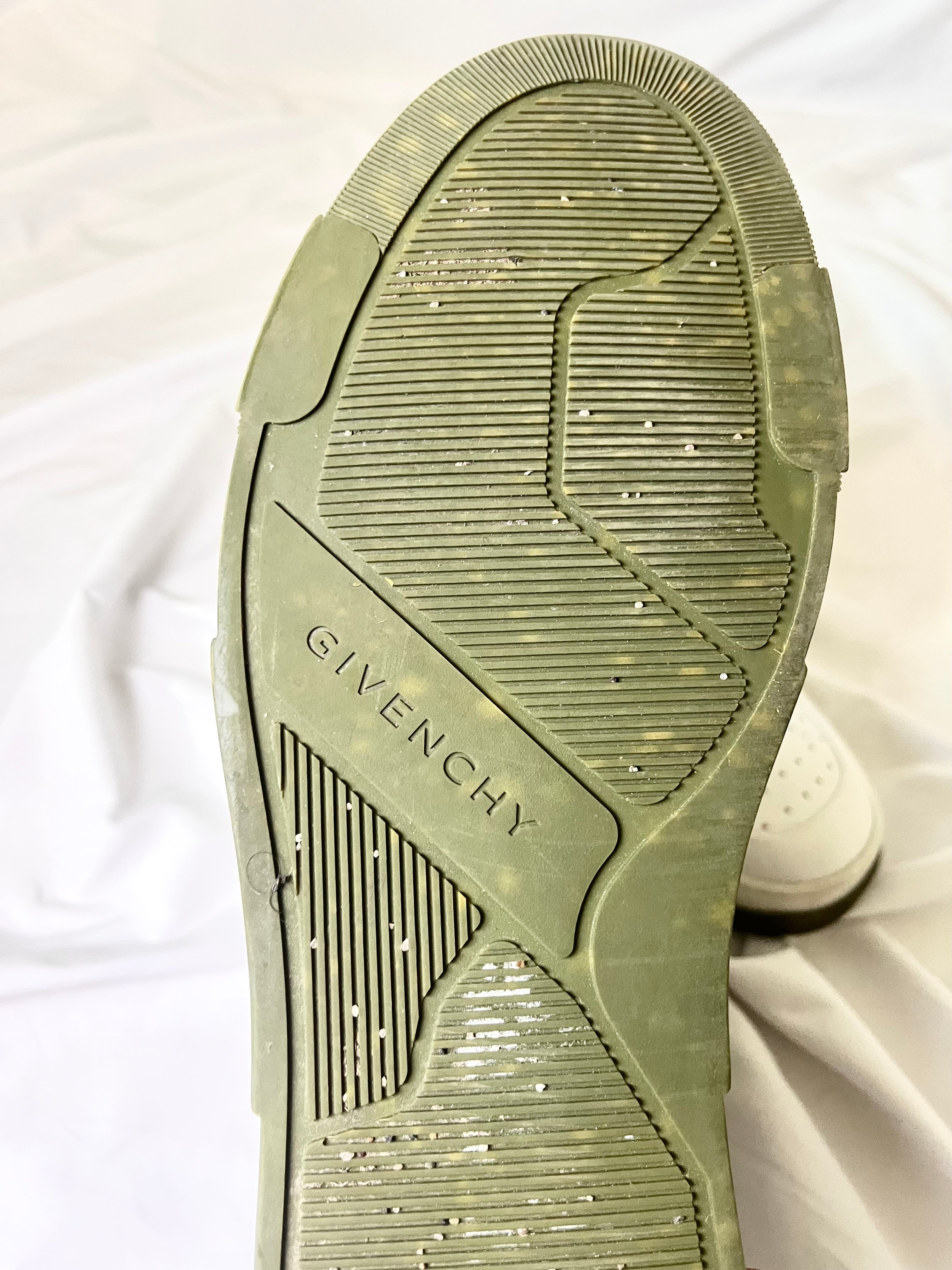 GIVENCHY TYSON DARK GREEN LIZARD SKIN HI-TOP SNEAKERS IN 44