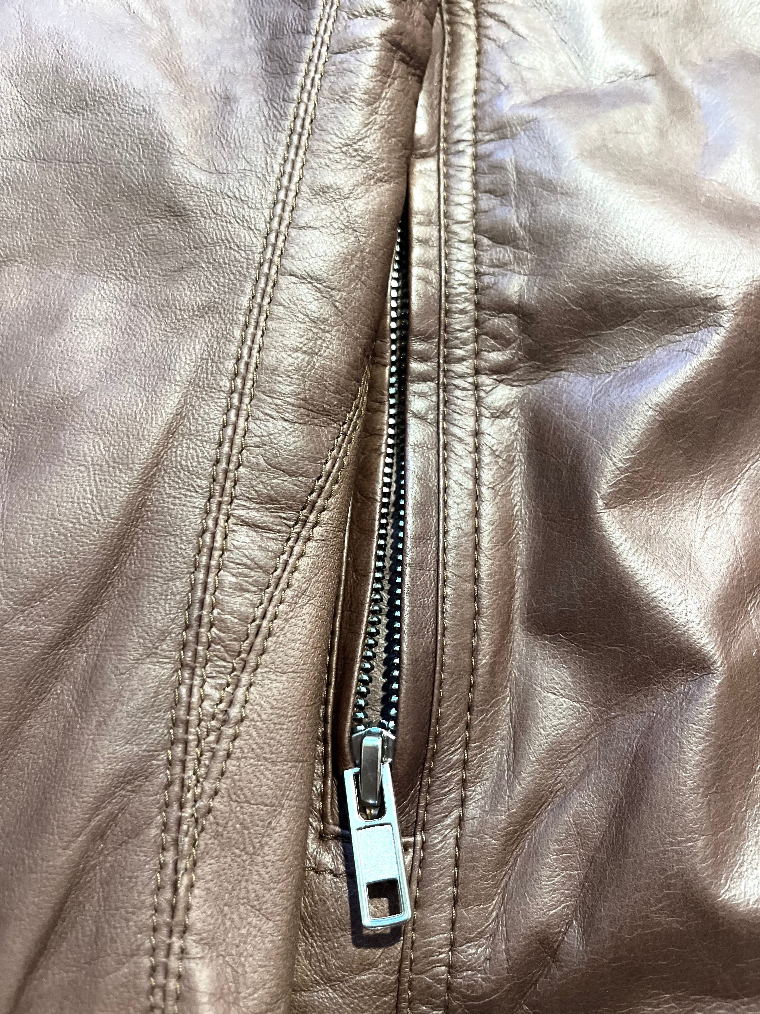 RICK OWENS FW14 "MOODY" HOODED LAMBSKIN JACKET IN CARAMEL SIZE 46IT