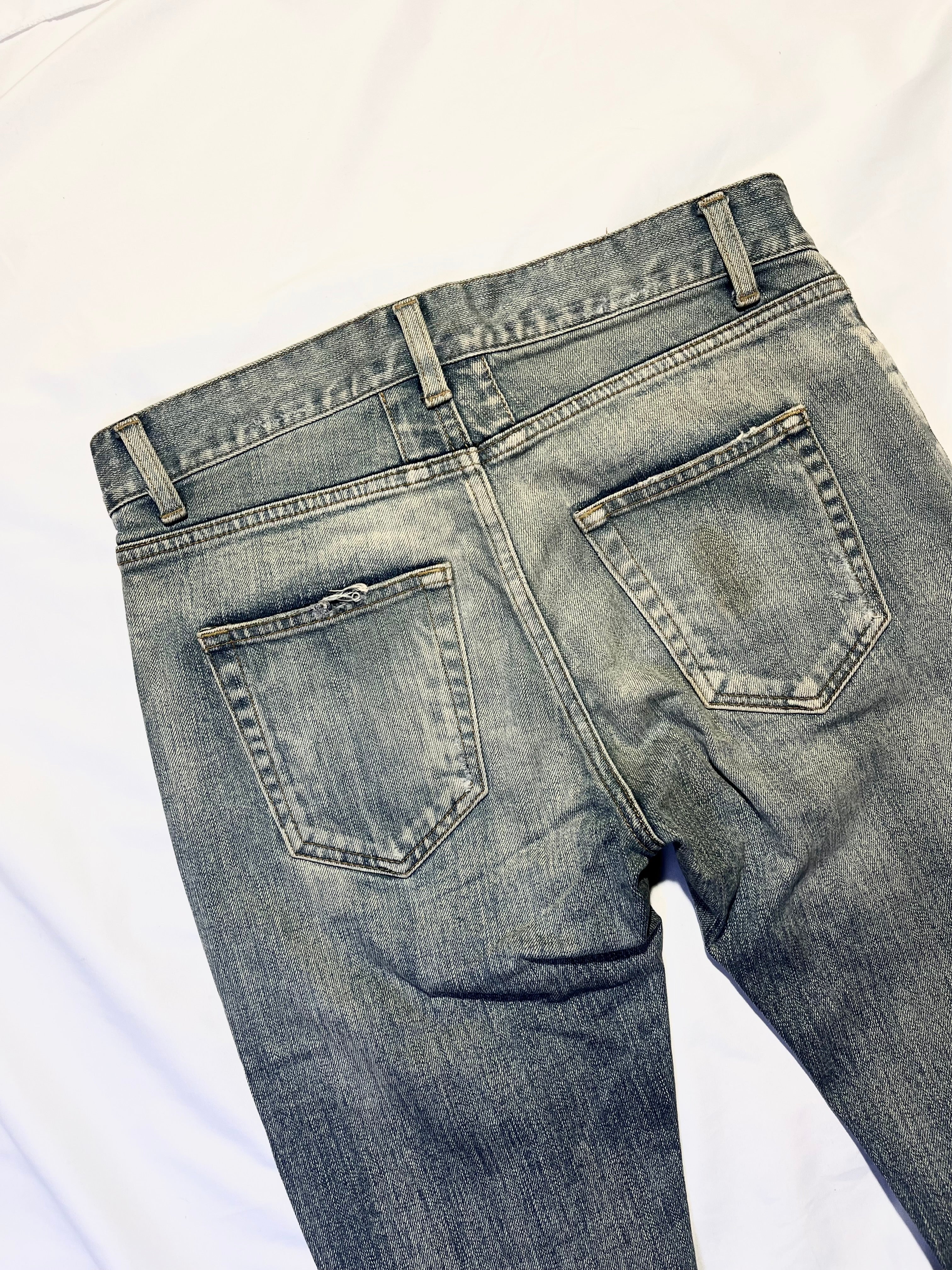 SAINT LAURENT D02 CRASH DENIM BY HEDI SLIMANE IN W29