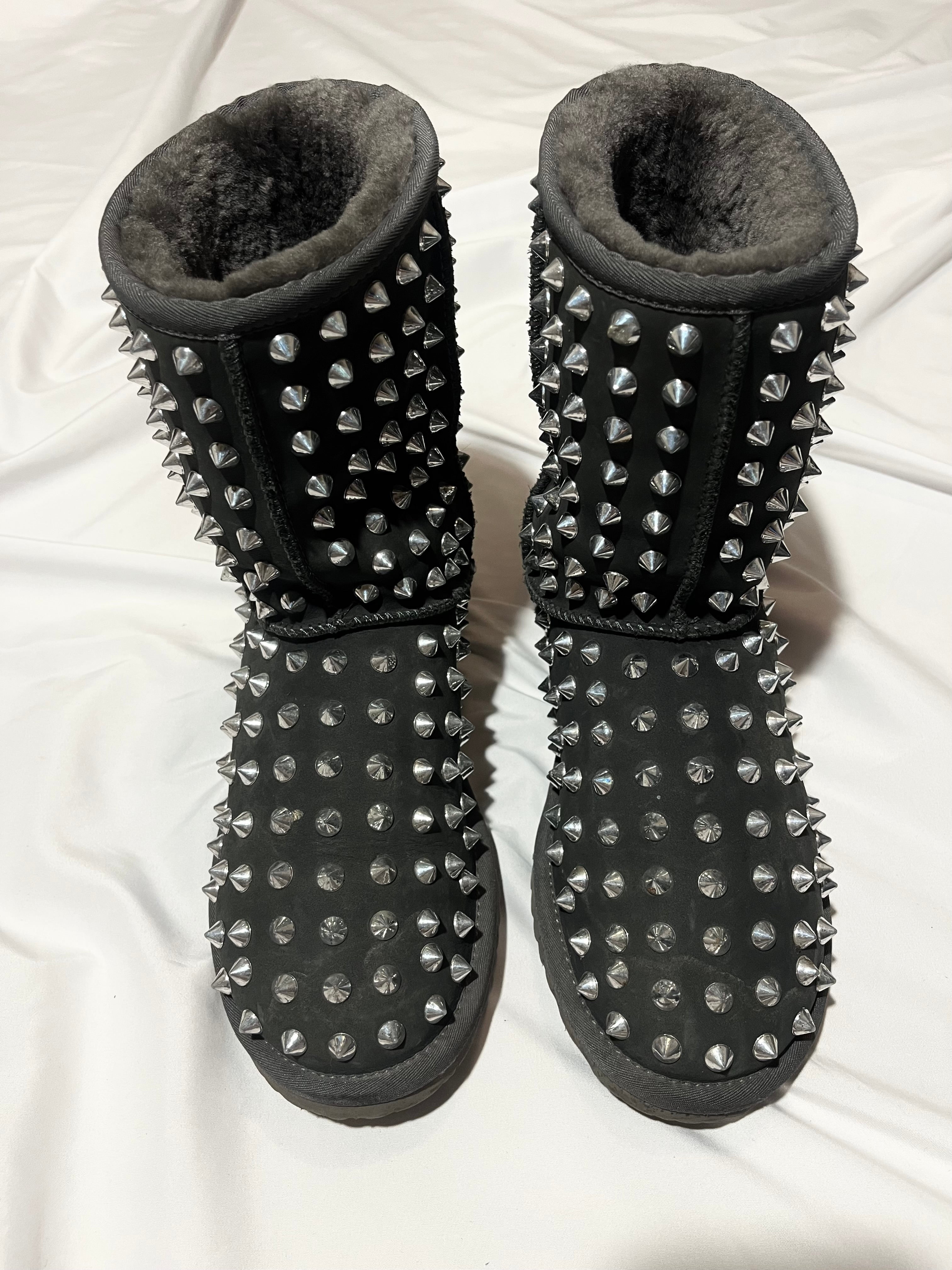 PHILIPP PLEIN SPIKED UGG SILVER/GRAY