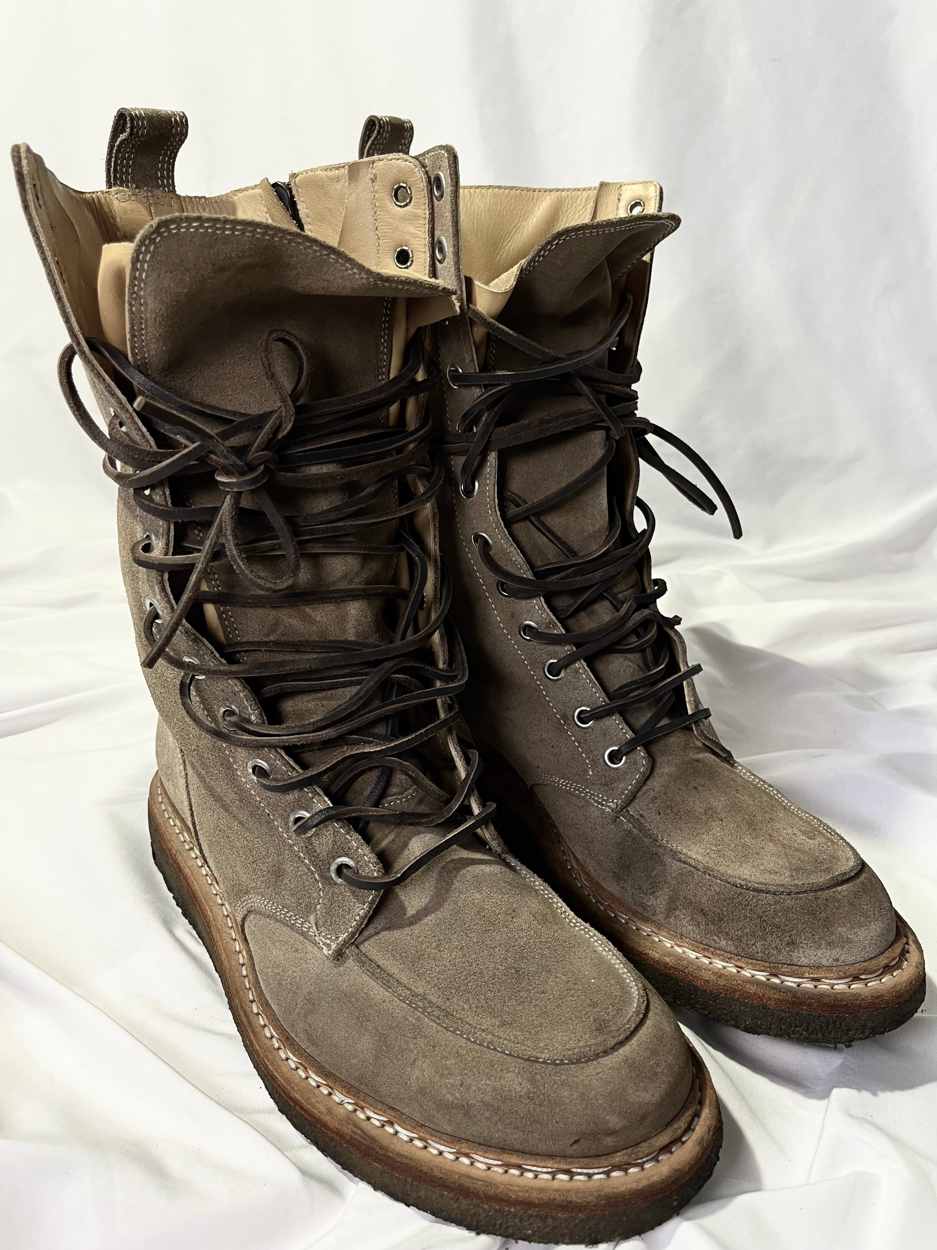 BALMAIN FW11 RANGER BOOTS IN KHAKI SUEDE BY CHRISTOPHE DECARNIN