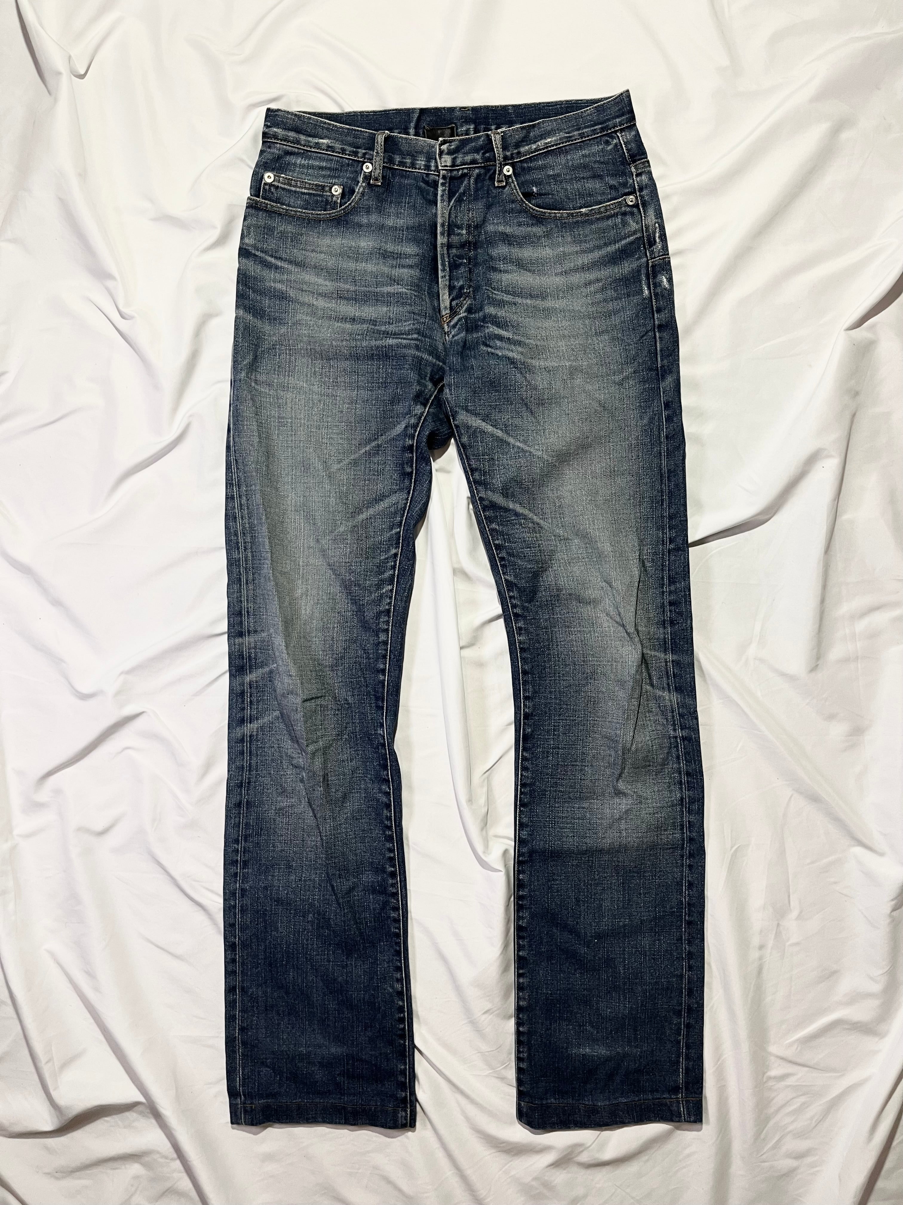 DIOR SS06 BLUE WASHED BOOTCUT DENIM BY HEDI SLIMANE IN W29