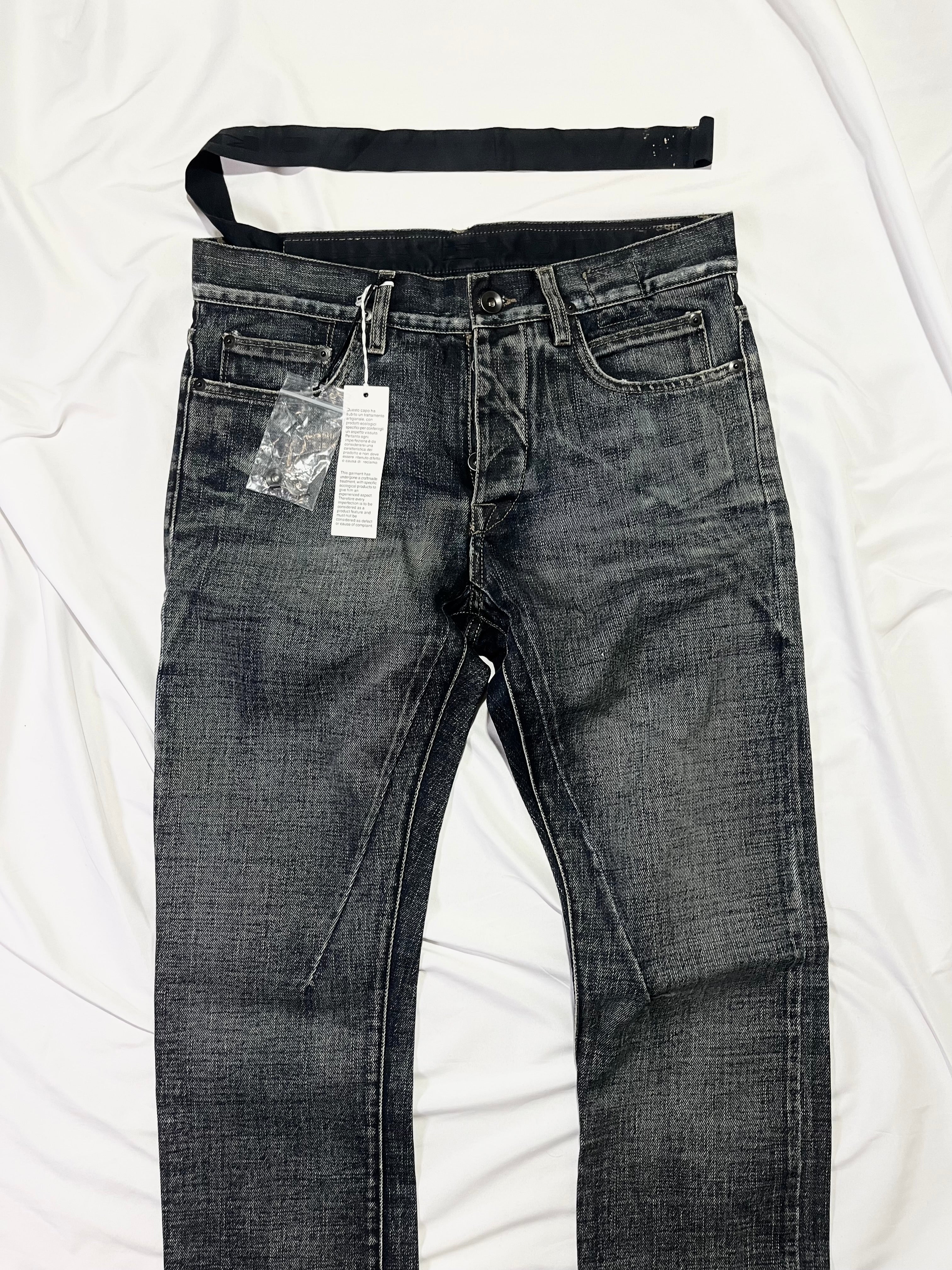 RICK OWENS DRKSHDW 'NEIL BLUE' OLD DETROIT CUT BLUE DENIM BRAND NEW WITH TAGS IN  W30