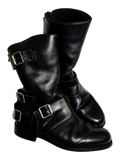 BALMAIN FW12 ENGINEER BOOTS IN BLACK LEATHER BY CHRISTOPHE DECARNIN