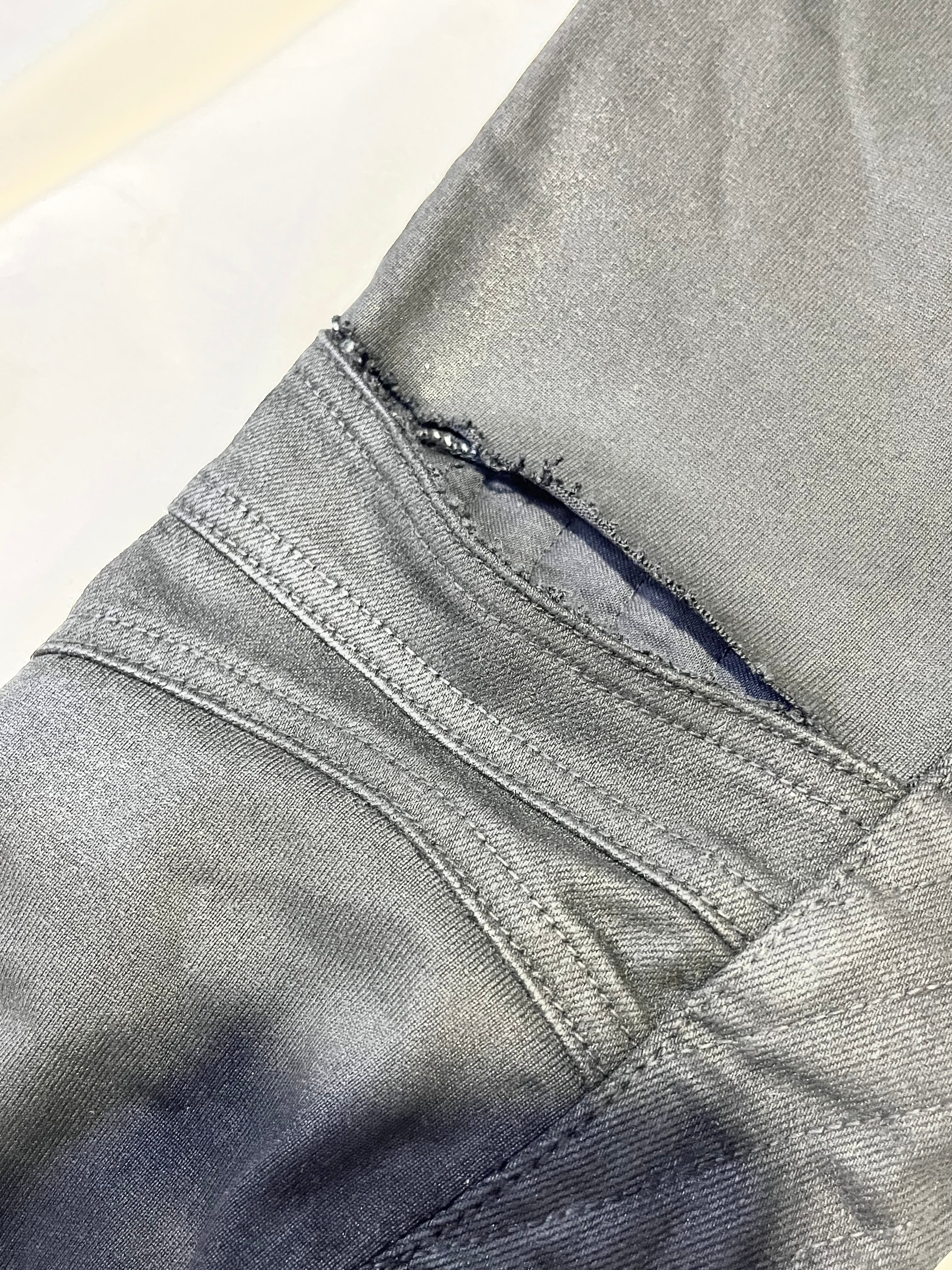 BALMAIN FW14 WAXED BIKER DENIM BY OLIVIER ROUSTEING IN W28
