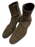 DSQUARED2 RUNWAY COGNAC SUEDE CHELSEA BOOTS