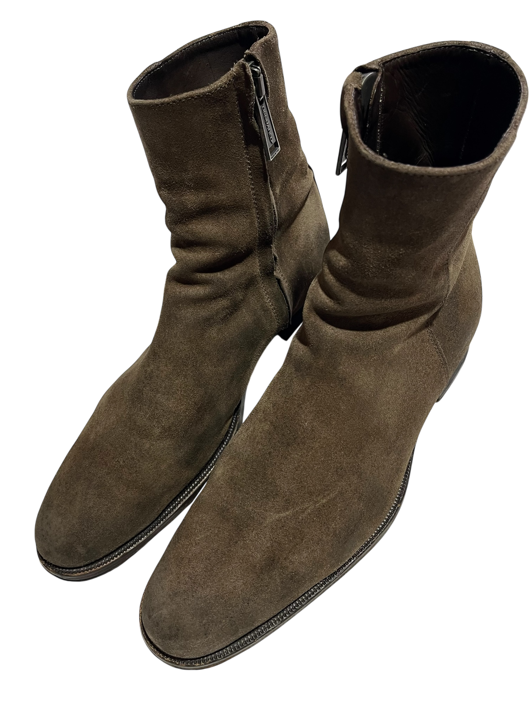 DSQUARED2 RUNWAY COGNAC SUEDE CHELSEA BOOTS