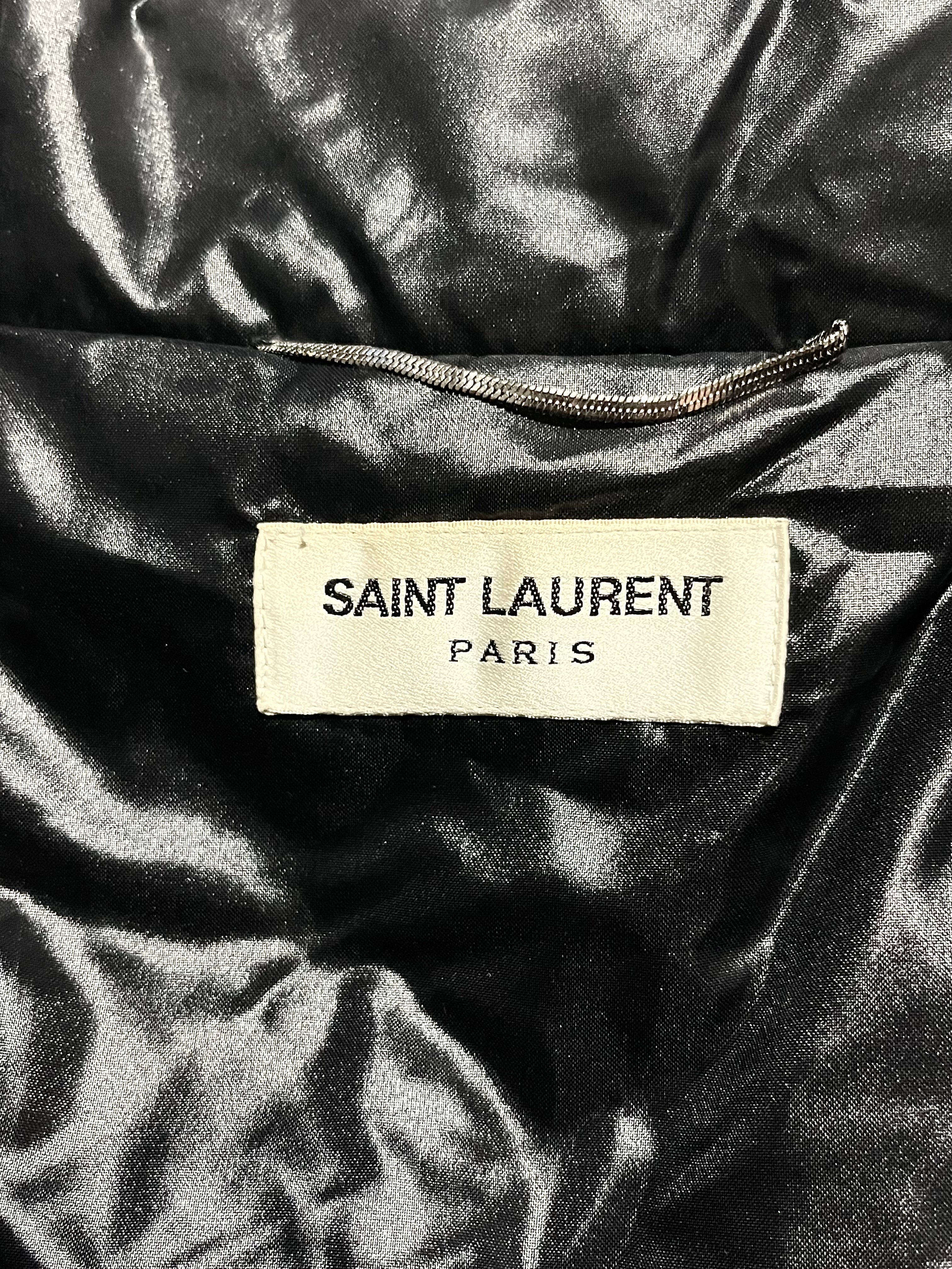 SAINT LAURENT PARIS FW13 GLOSSY LEATHER PUFFER BY HEDI SLIMANE IN 48