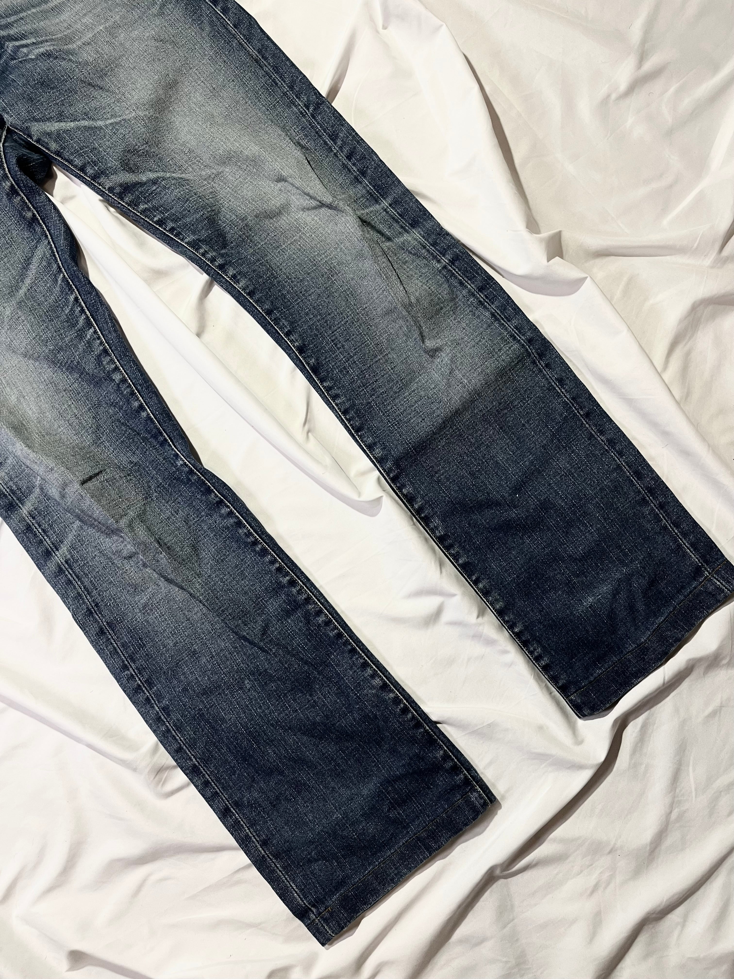 DIOR SS06 BLUE WASHED BOOTCUT DENIM BY HEDI SLIMANE IN W29