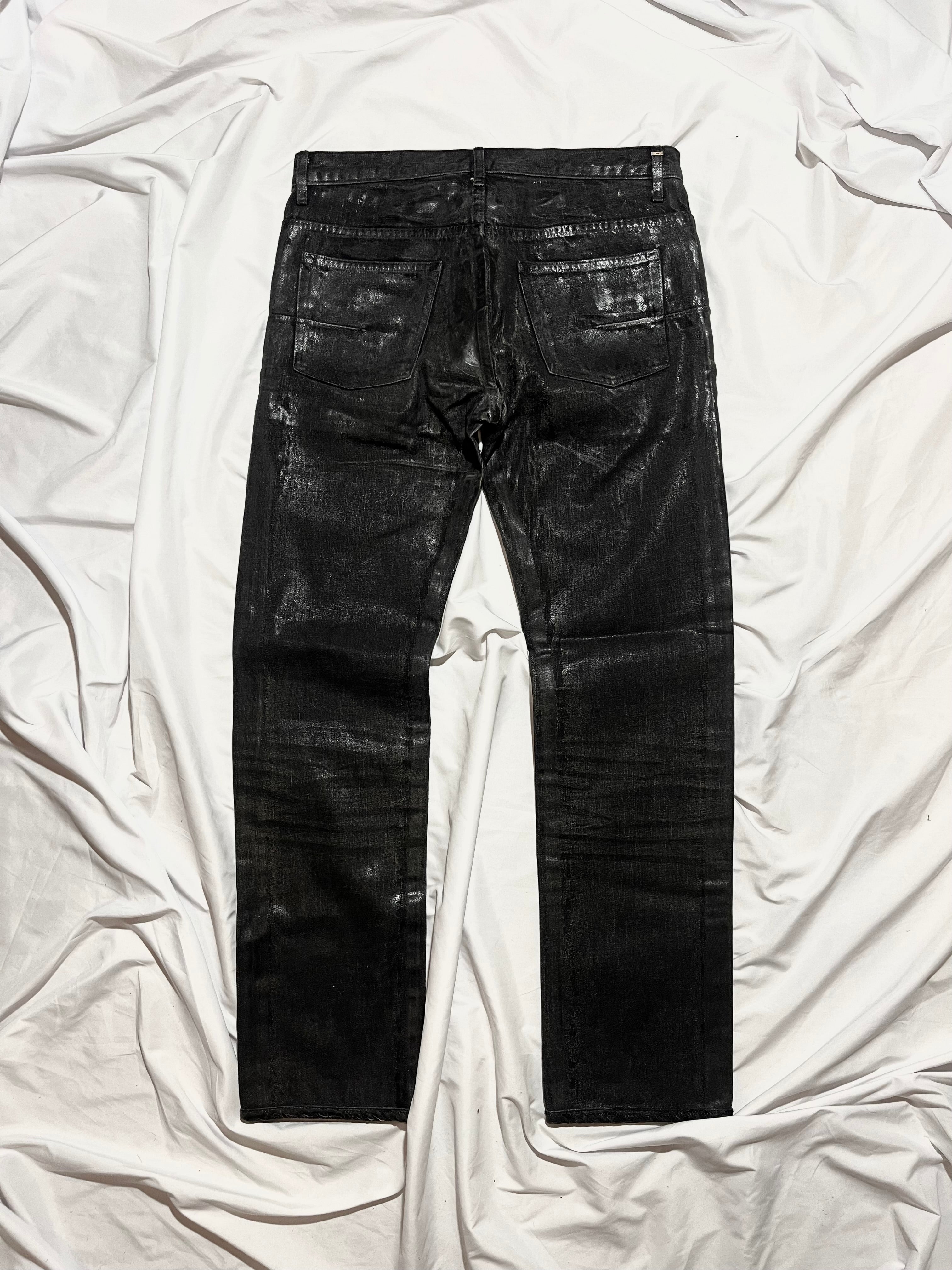 DIOR FW07 'NAVIGATE' WAXED LUSTERS COATED DENIM