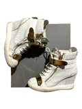 GIUSEPPE ZANOTTI 'COBY' CROCODILE WEDGE SNEAKERS IN 36