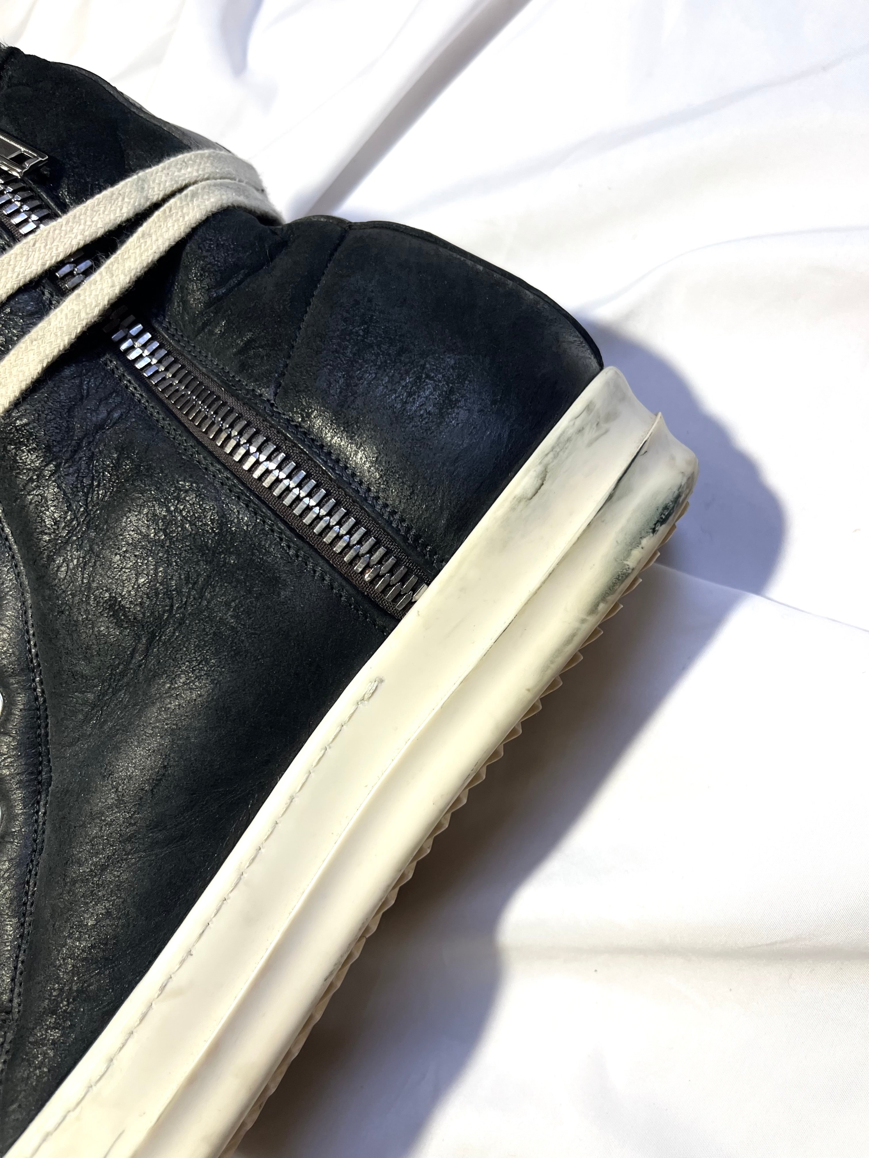 RICK OWENS FW17 'WALRUS' SHEARLING RAMONES HI-TOP